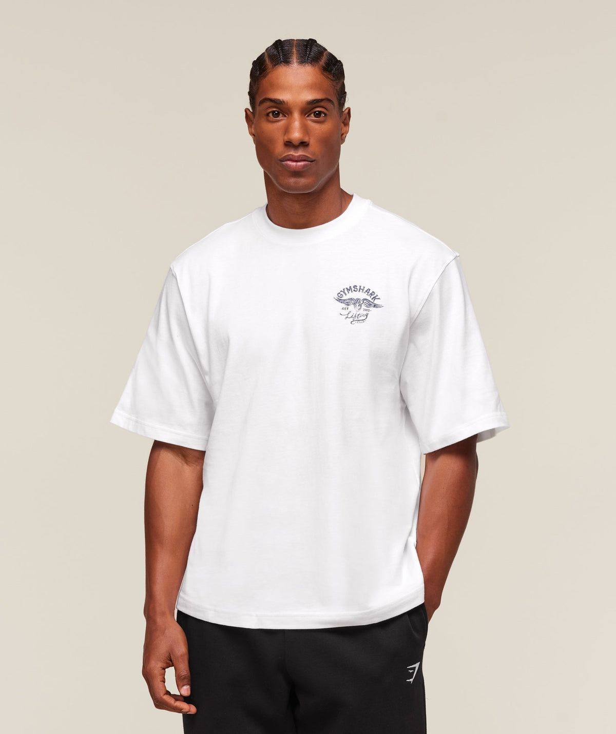 Gymshark Flying Weights Tee - White