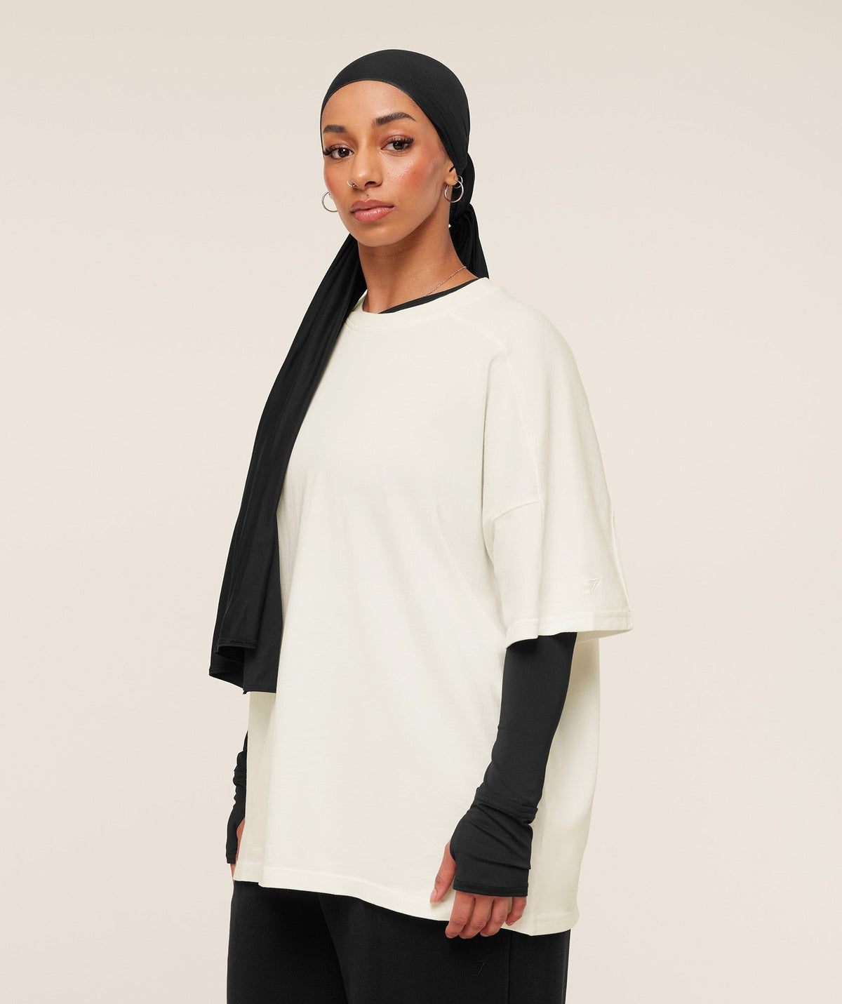 Gymshark Pump Cover Top - Soft White/Wash