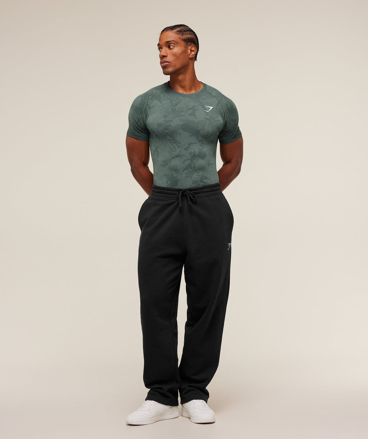 Gymshark Geo Seamless Tee - Slate Teal/Denim Grey