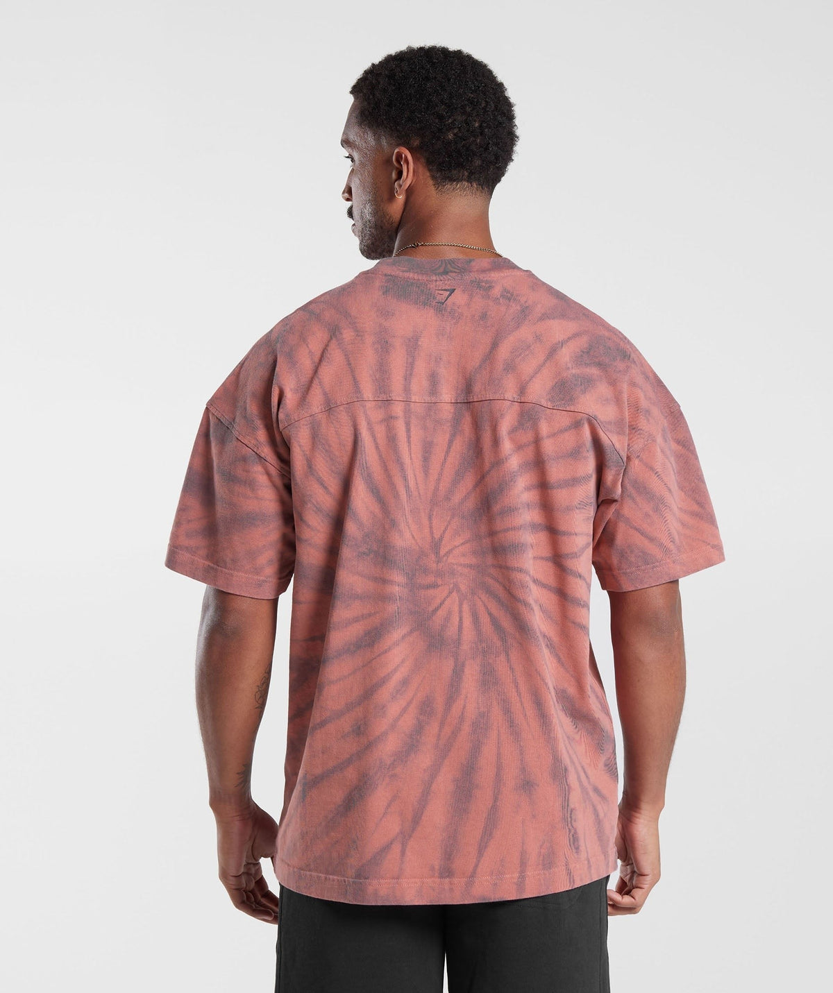 Gymshark Rest Day Tee - Terracotta Pink/Dusty Maroon/Spiral Optic Wash