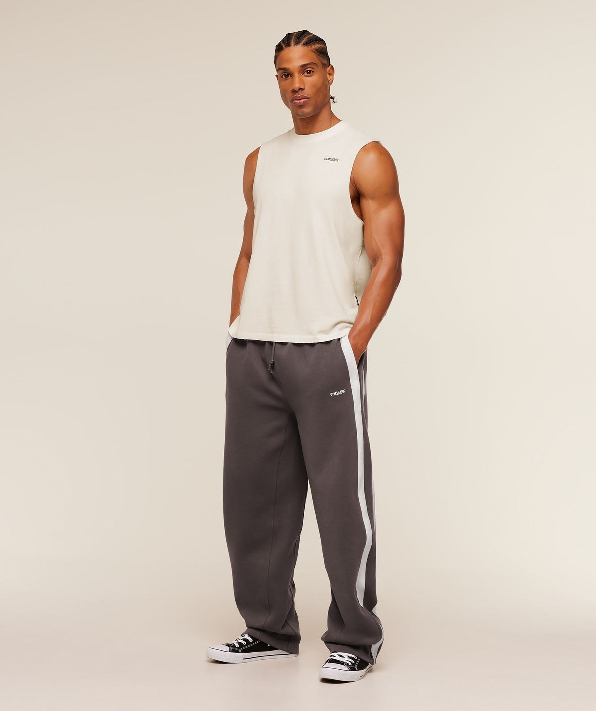 Gymshark x CBUM Washed Sleeveless Tee - Soft White