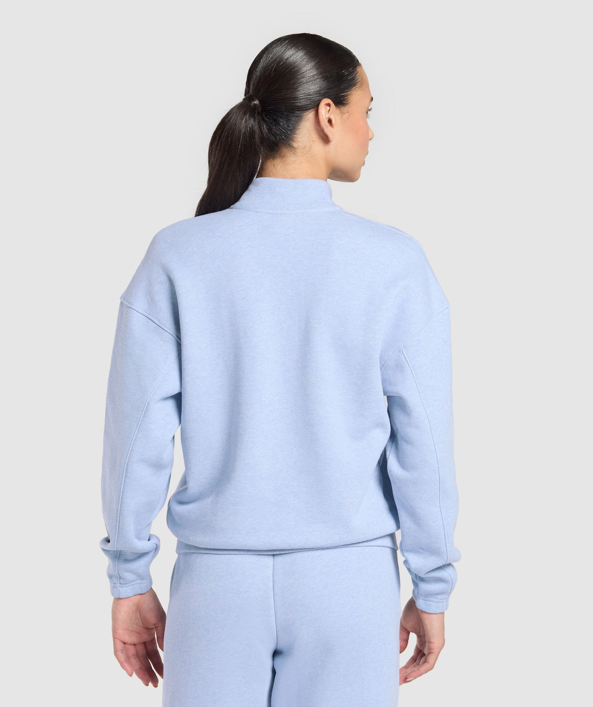 Gymshark Rest Day Sweats 2.0 1/4 Zip Pullover - Bros Gentle Blue Marl