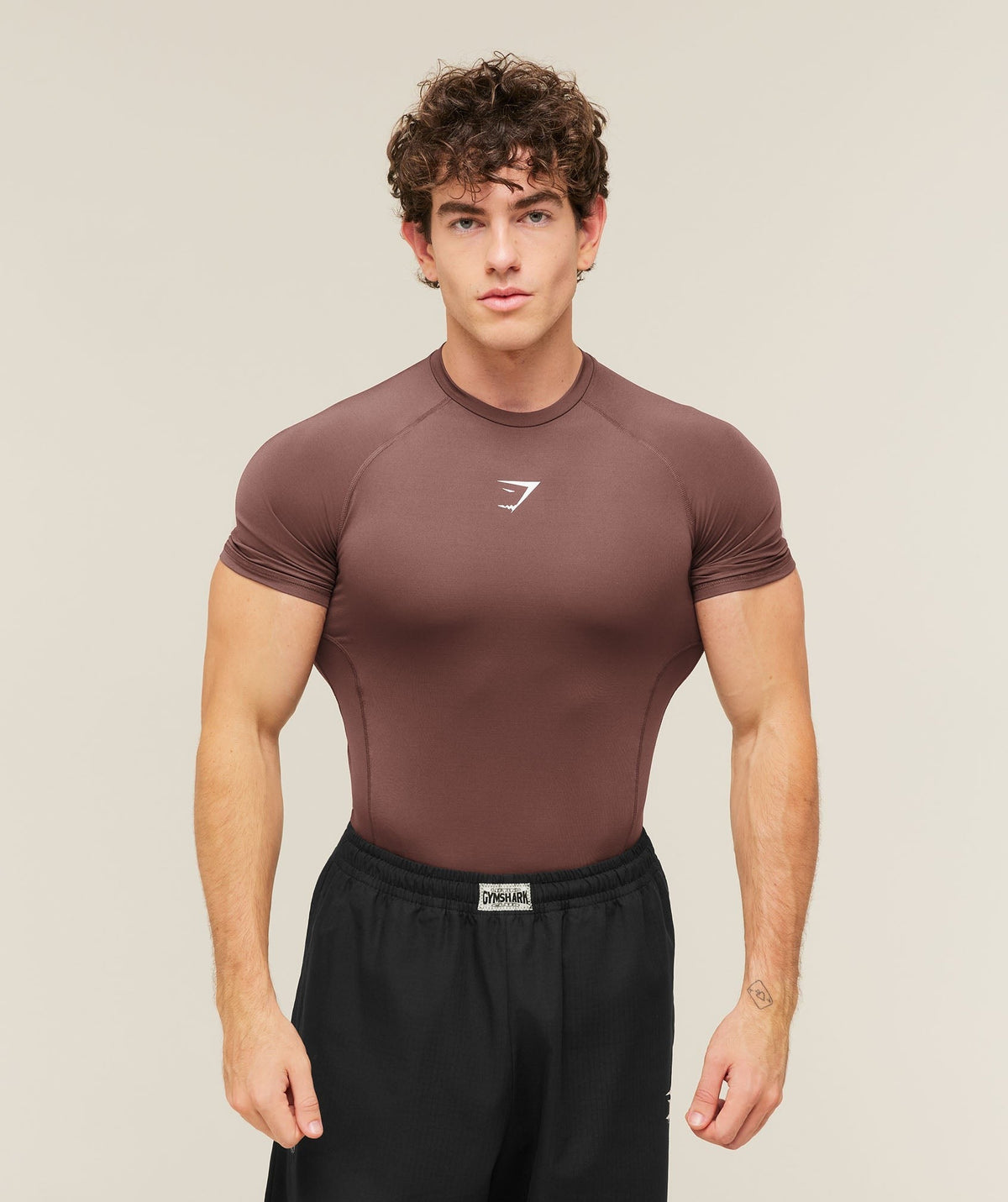Gymshark Element Baselayer Tee - Espresso Brown