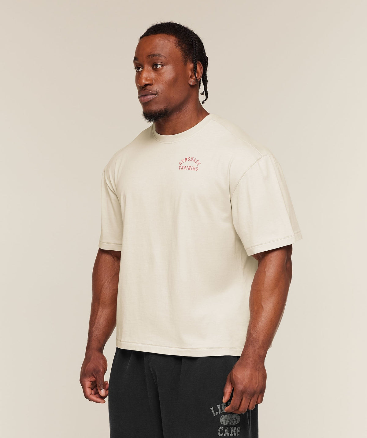 Gymshark Retro Collegiate Tee - Tinted White