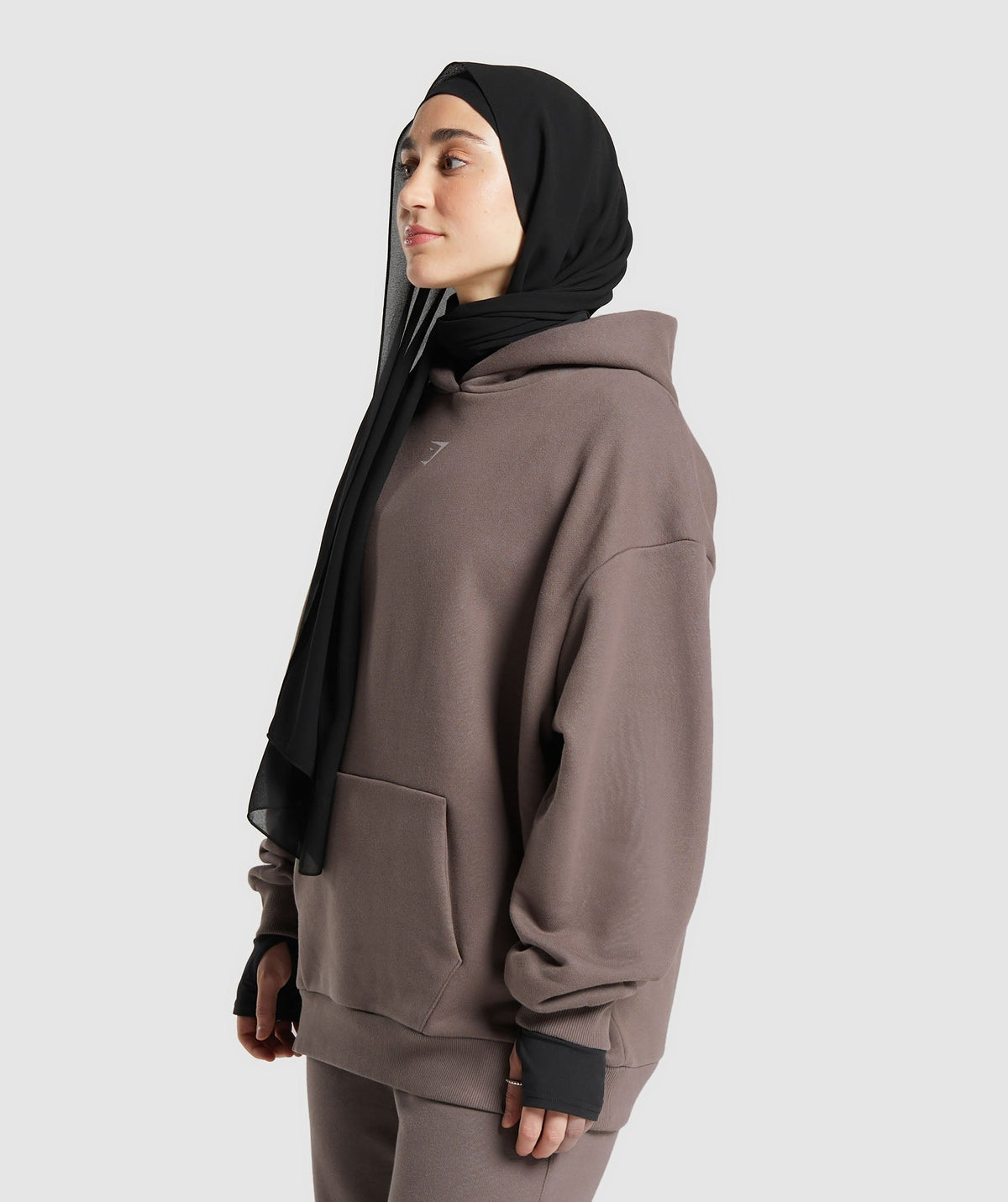Gymshark X Leana Deeb Oversized Graphic Hoodie - Brown