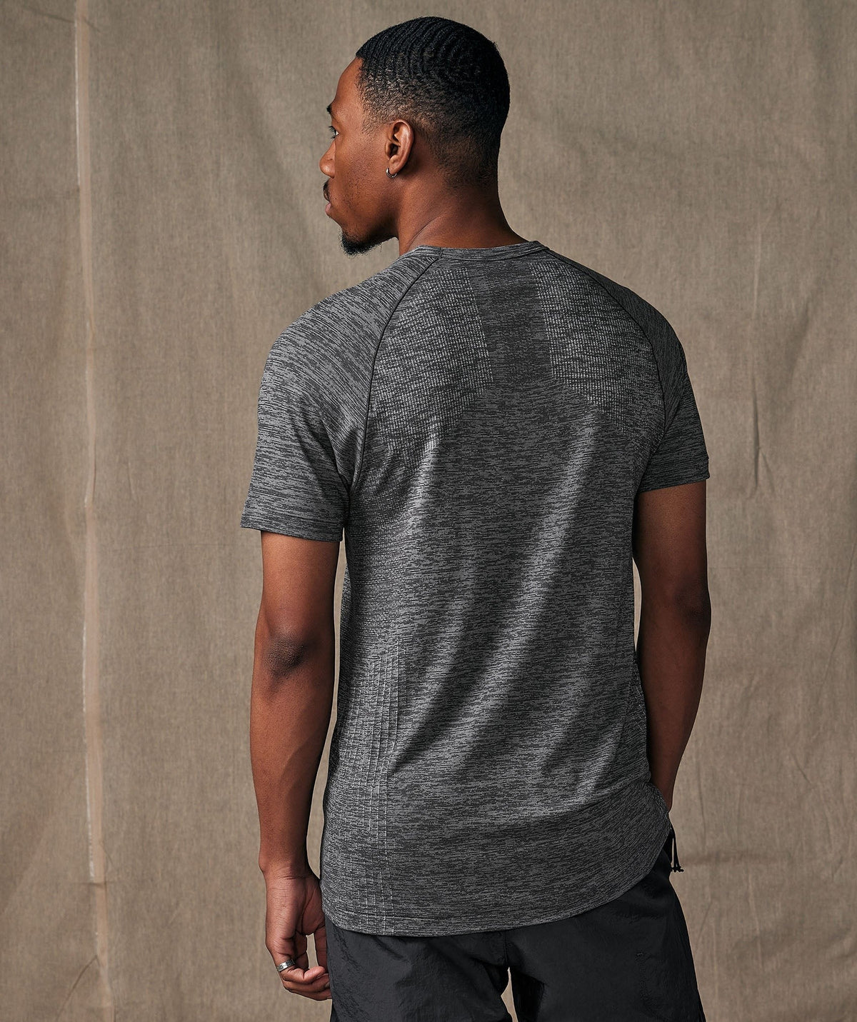 Gymshark Retake Seamless Tee - Onyx Grey/White Marl