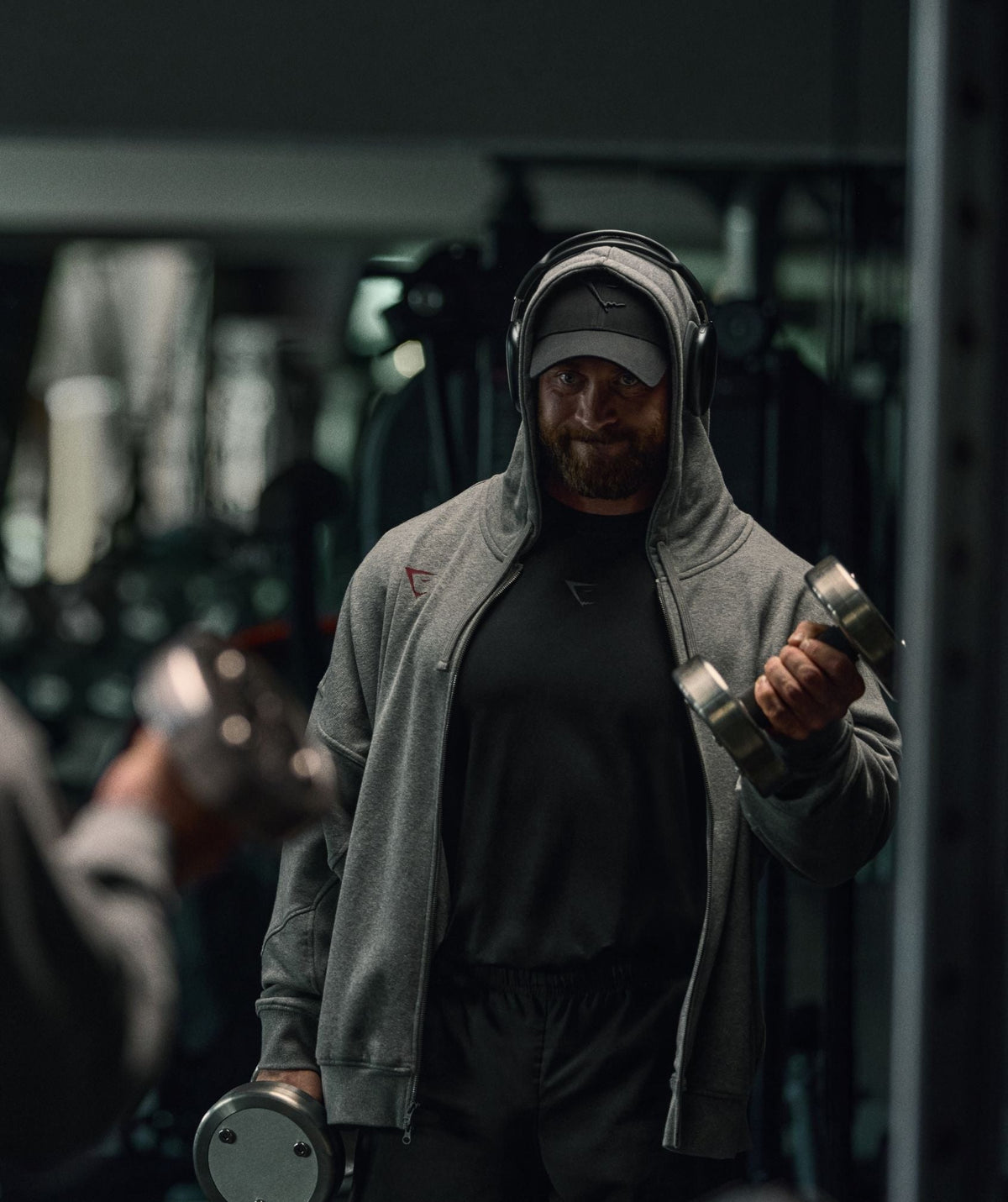 Gymshark Power Zip Up Hoodie - Charcoal Core Marl