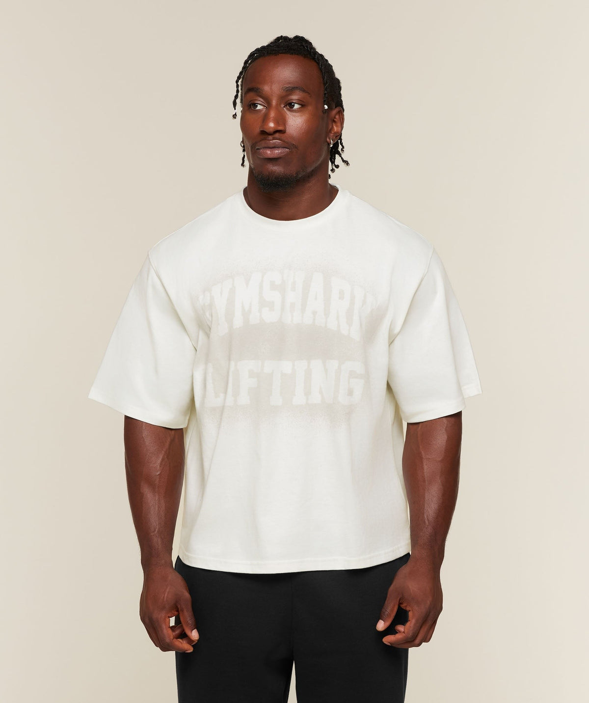 Gymshark Faded Lifting Graphic Tee - Soft White