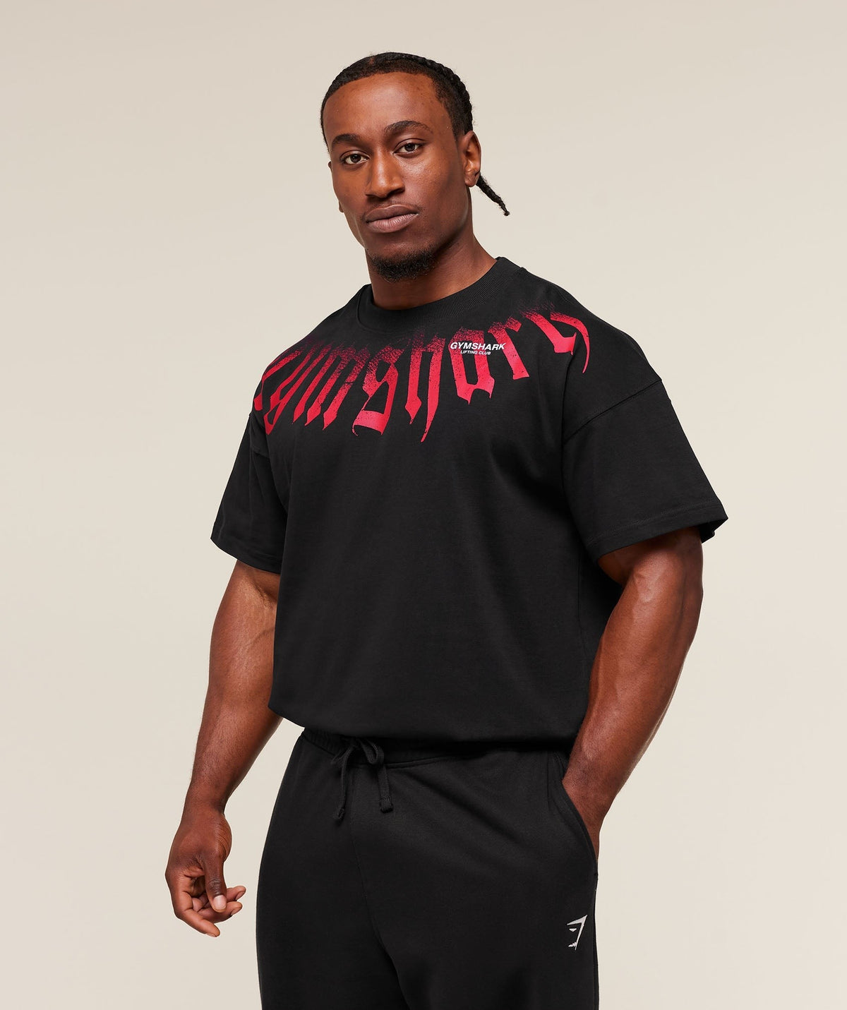 Gymshark Fade Graphic Tee - Black