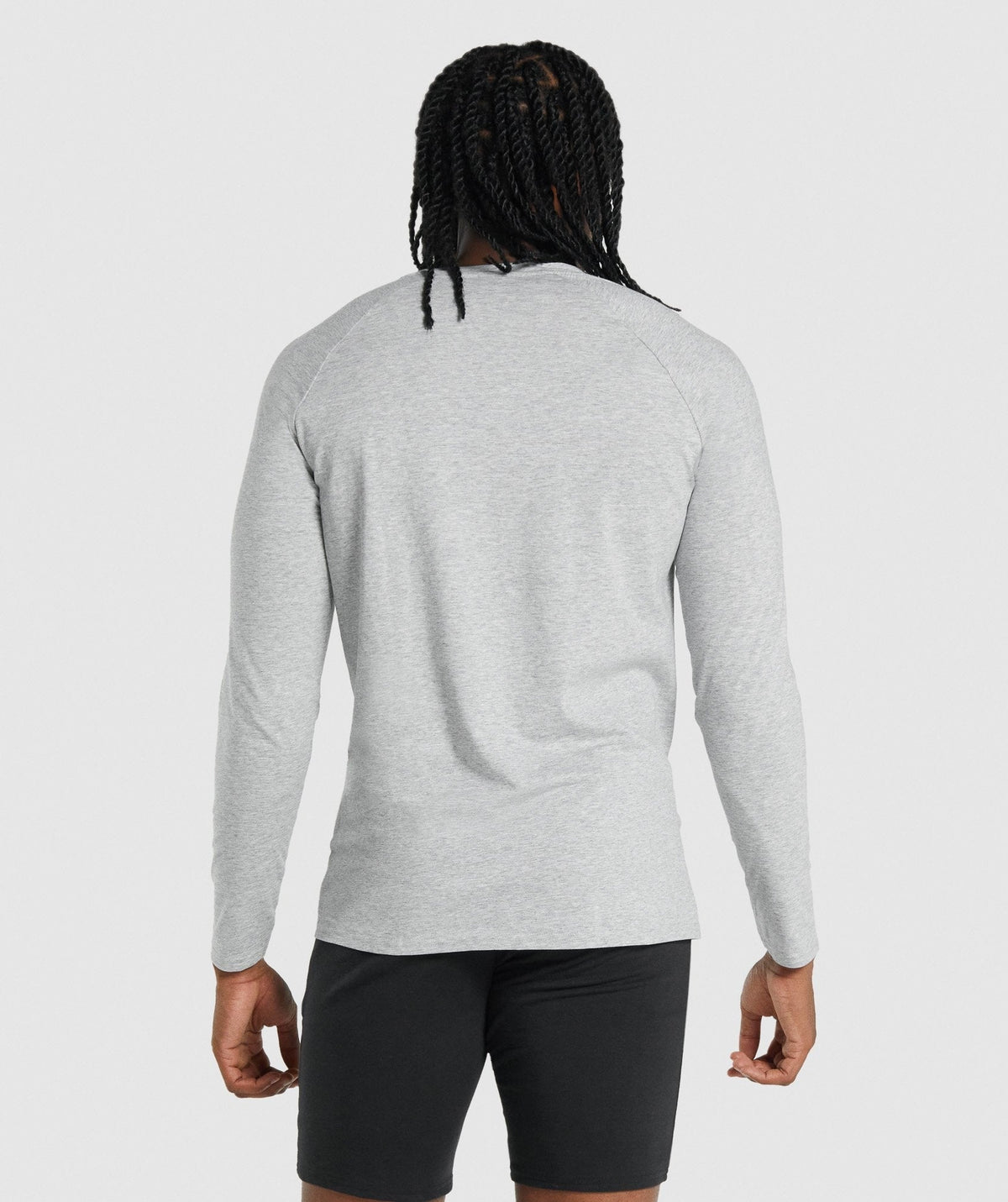 Gymshark Critical 2.0 Long Sleeve Tee - Light Grey Marl
