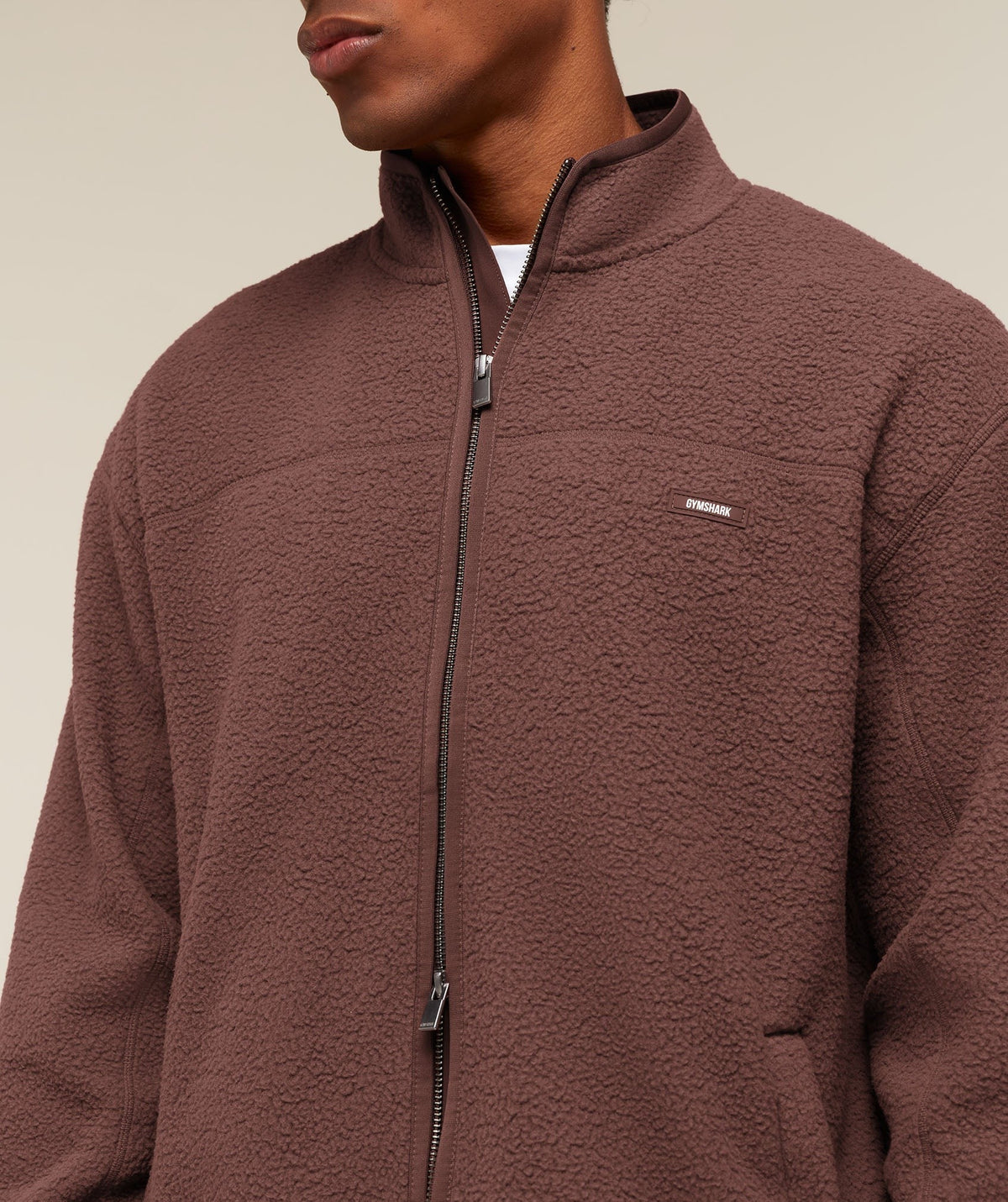 Gymshark Fleece Zip Through Jacket - Espresso Brown