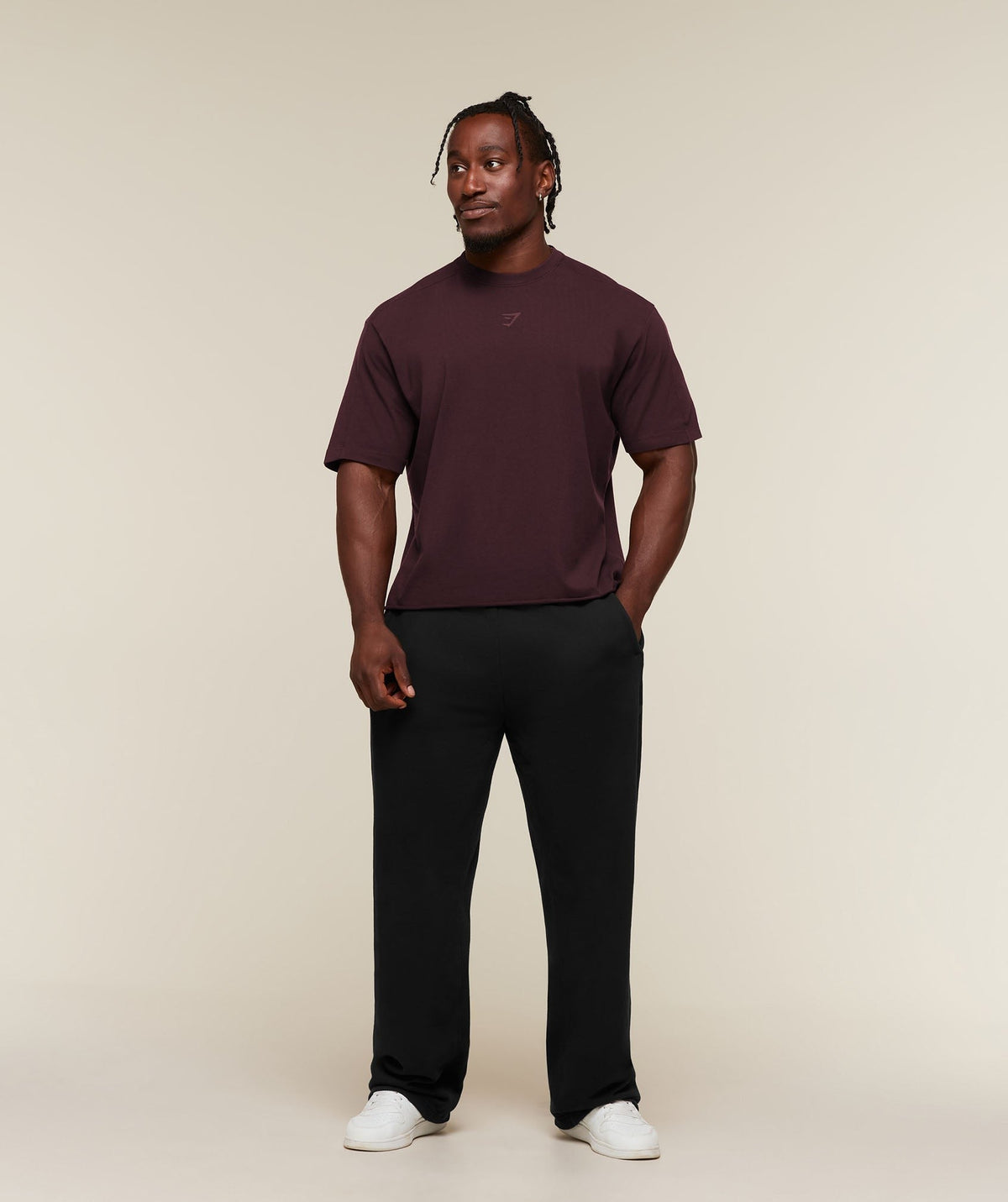 Gymshark Power Washed Oversized Tee - Cherry Purple/Wash