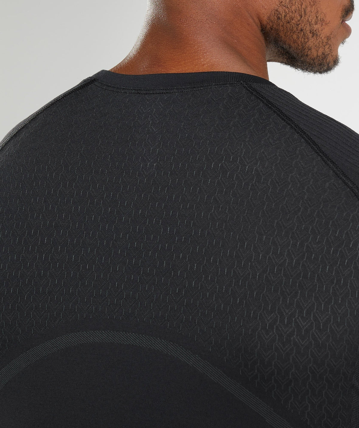 Gymshark 315 Seamless Tee - Black/Charcoal Grey