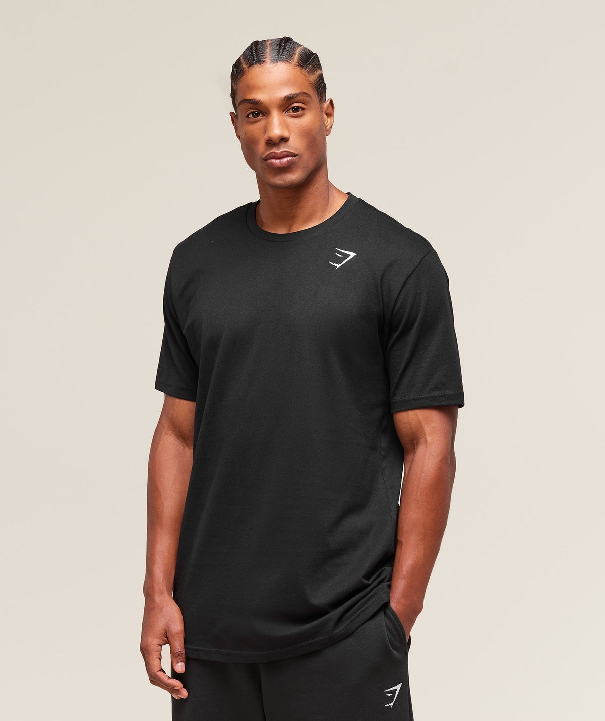Gymshark Crest Tee (Tall) - Black