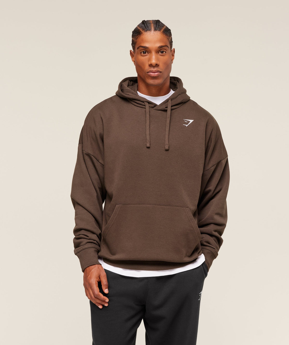 Gymshark Crest Oversized Hoodie - Archive Brown