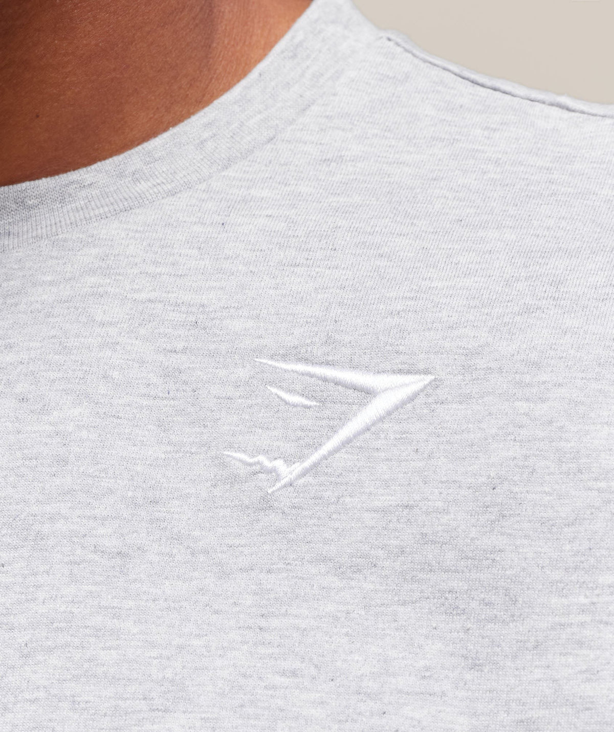 Gymshark Crest Tee - Light Grey Marl