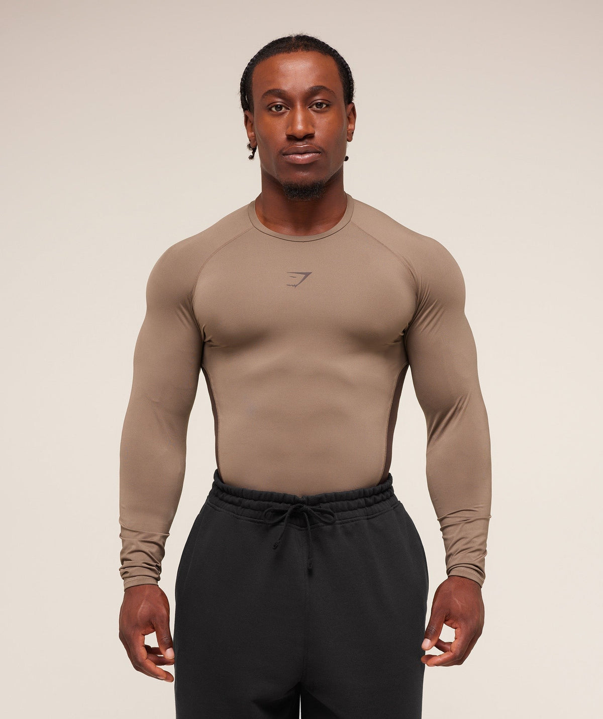 Gymshark Element Baselayer Long Sleeve Tee - Soul Brown/Archive Brown