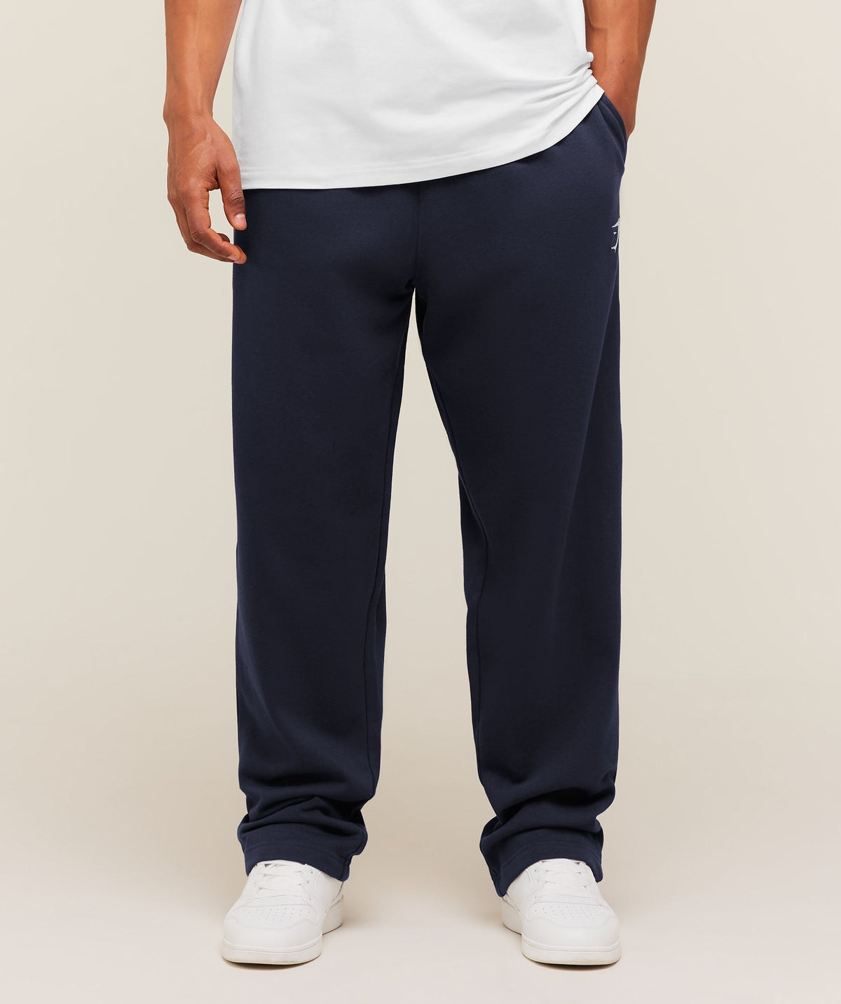 Gymshark Crest Straight Leg Joggers - Heavy Blue