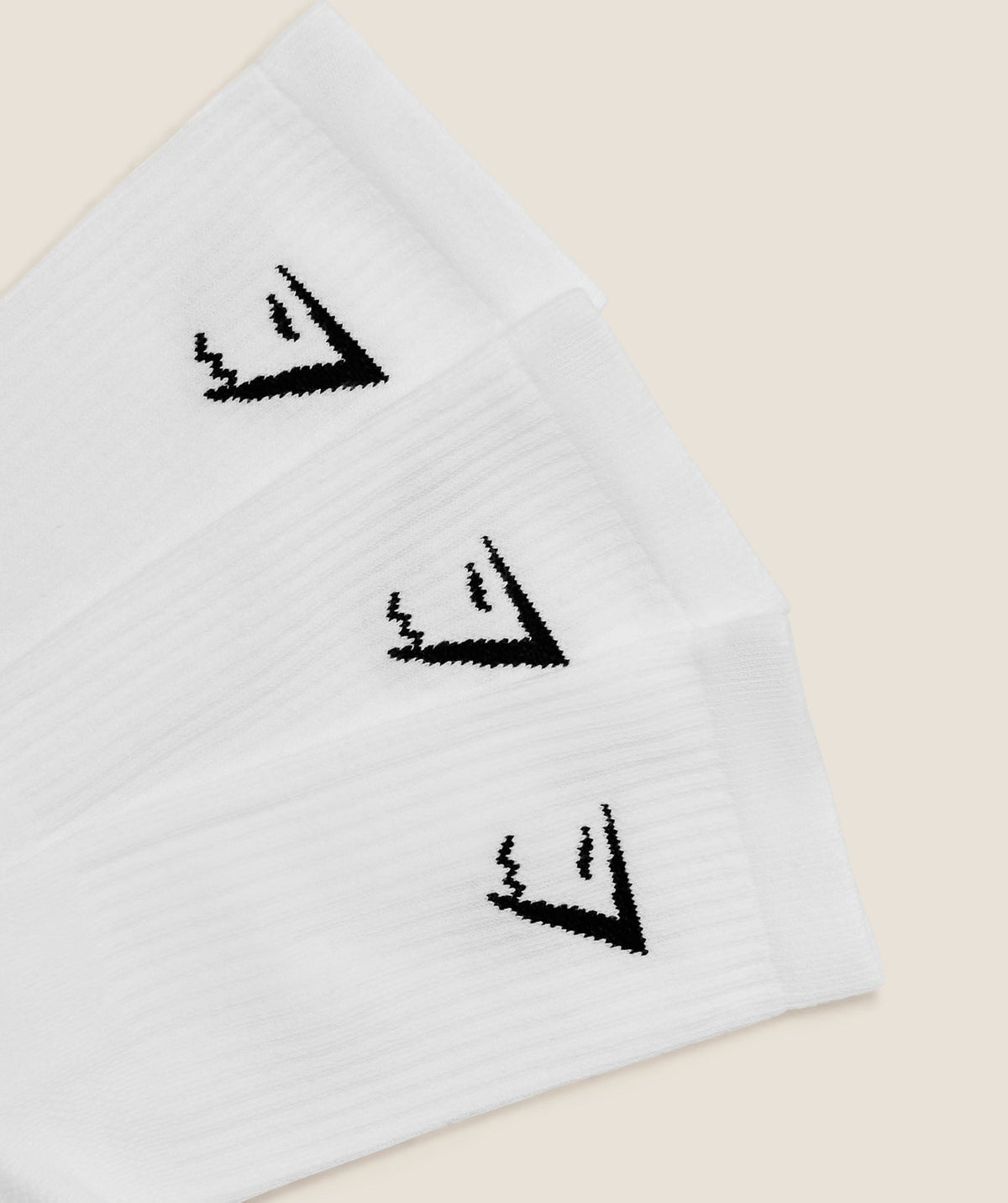 Gymshark Crew Socks 3pk - White