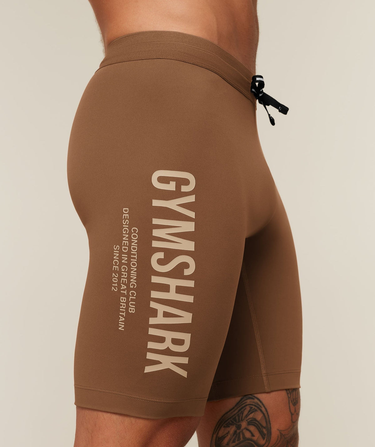 Gymshark Conditioning Club Half Tight - Trail Brown/Vanilla Beige