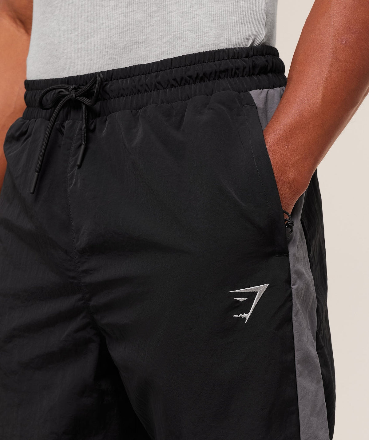 Gymshark Retro Track Pant - Black/Dark Grey/Smokey Grey