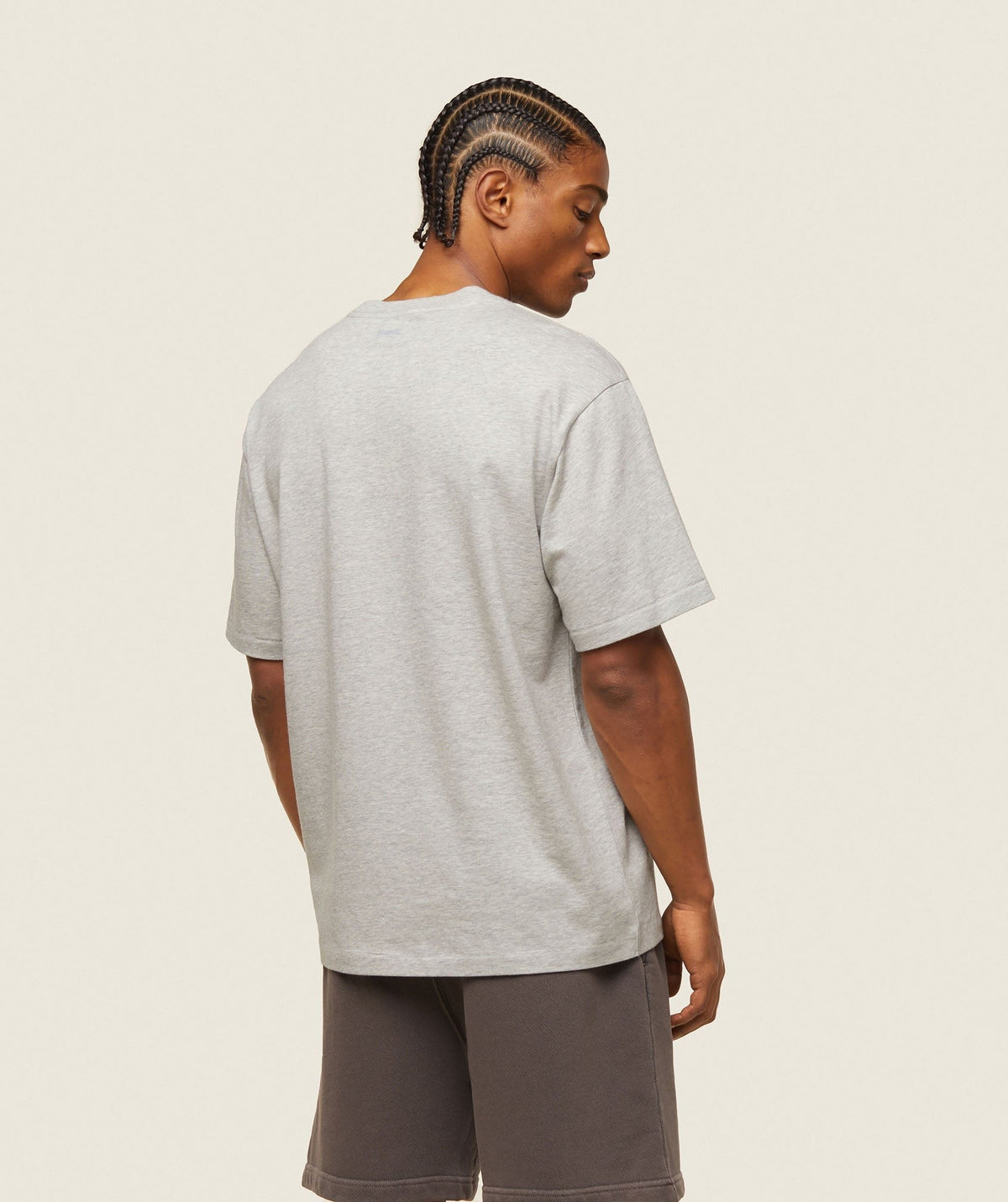 Gymshark Lifestyle Relaxed Tee - Light Grey Core Marl