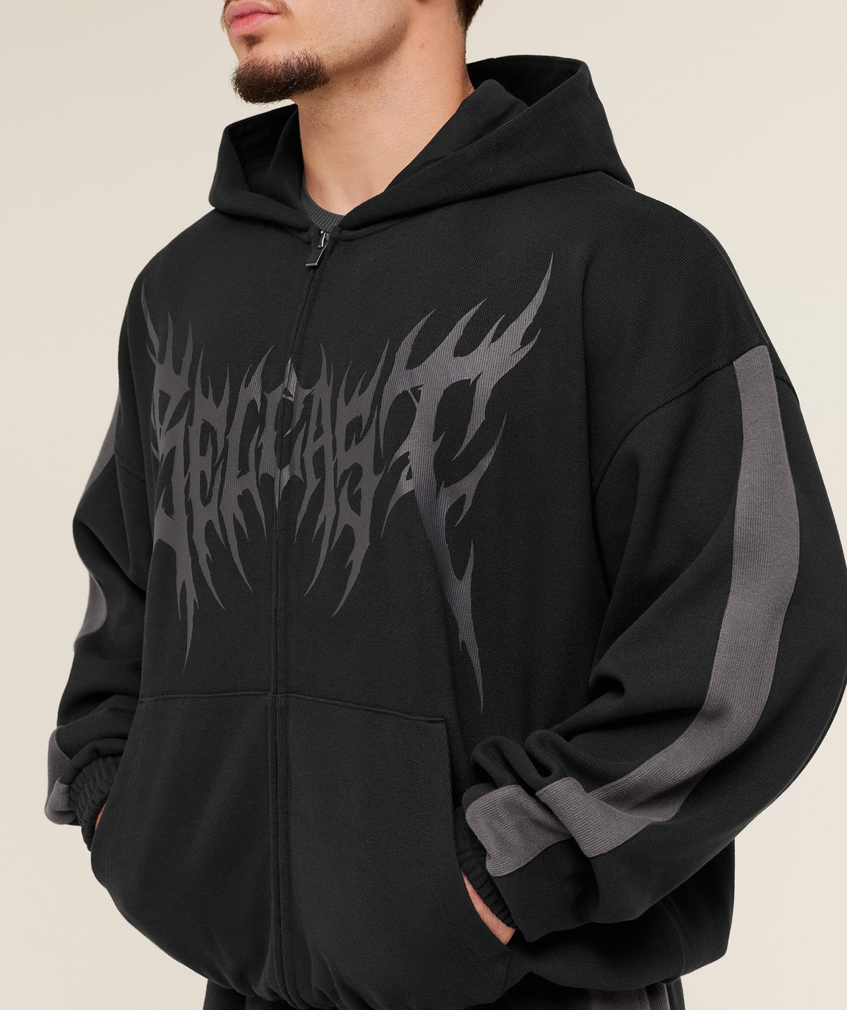 Gymshark x Carlos Belcast Zip Up Hoodie - Black