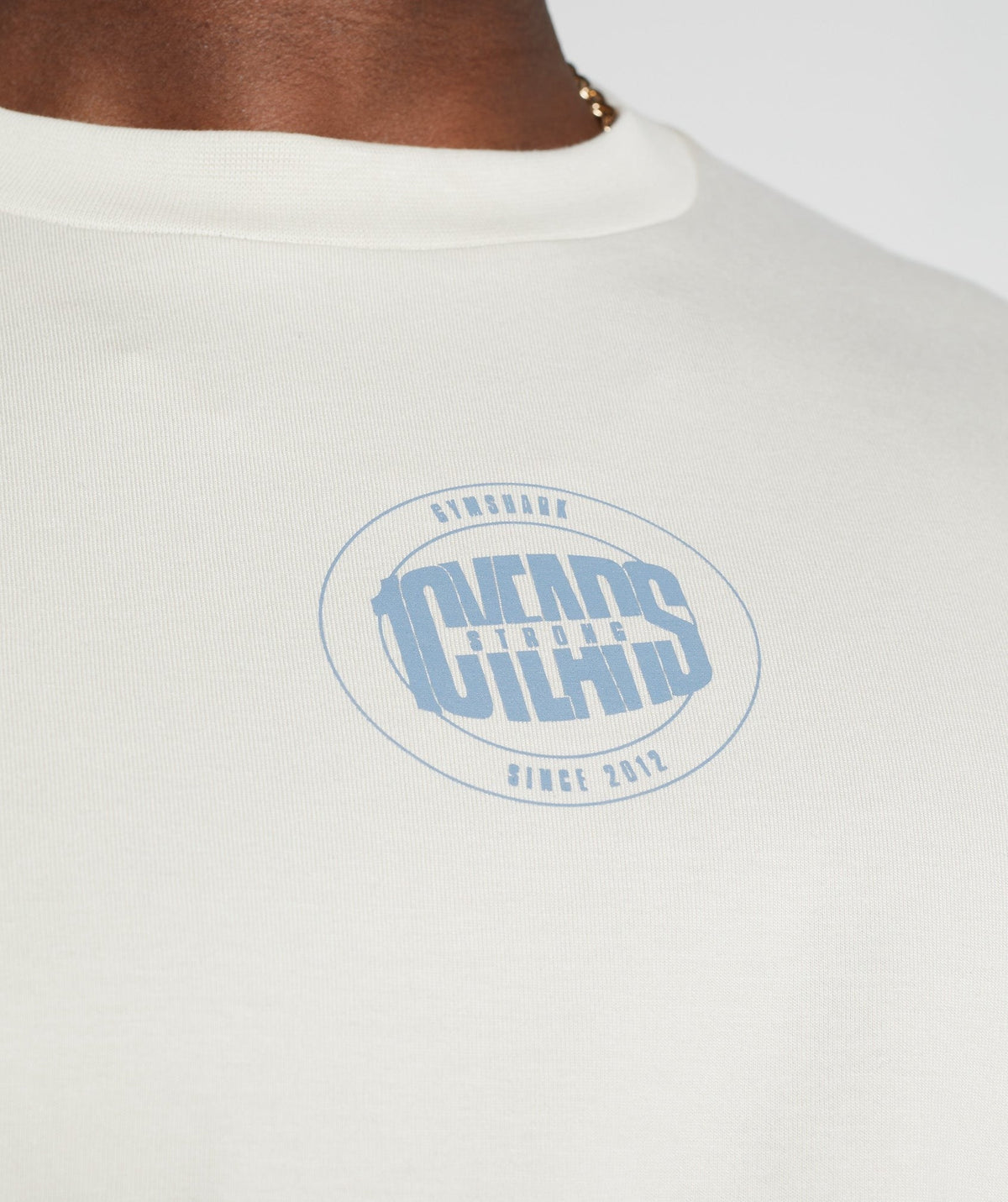 Gymshark GS10 Year Oversized Tee - Chalky Grey