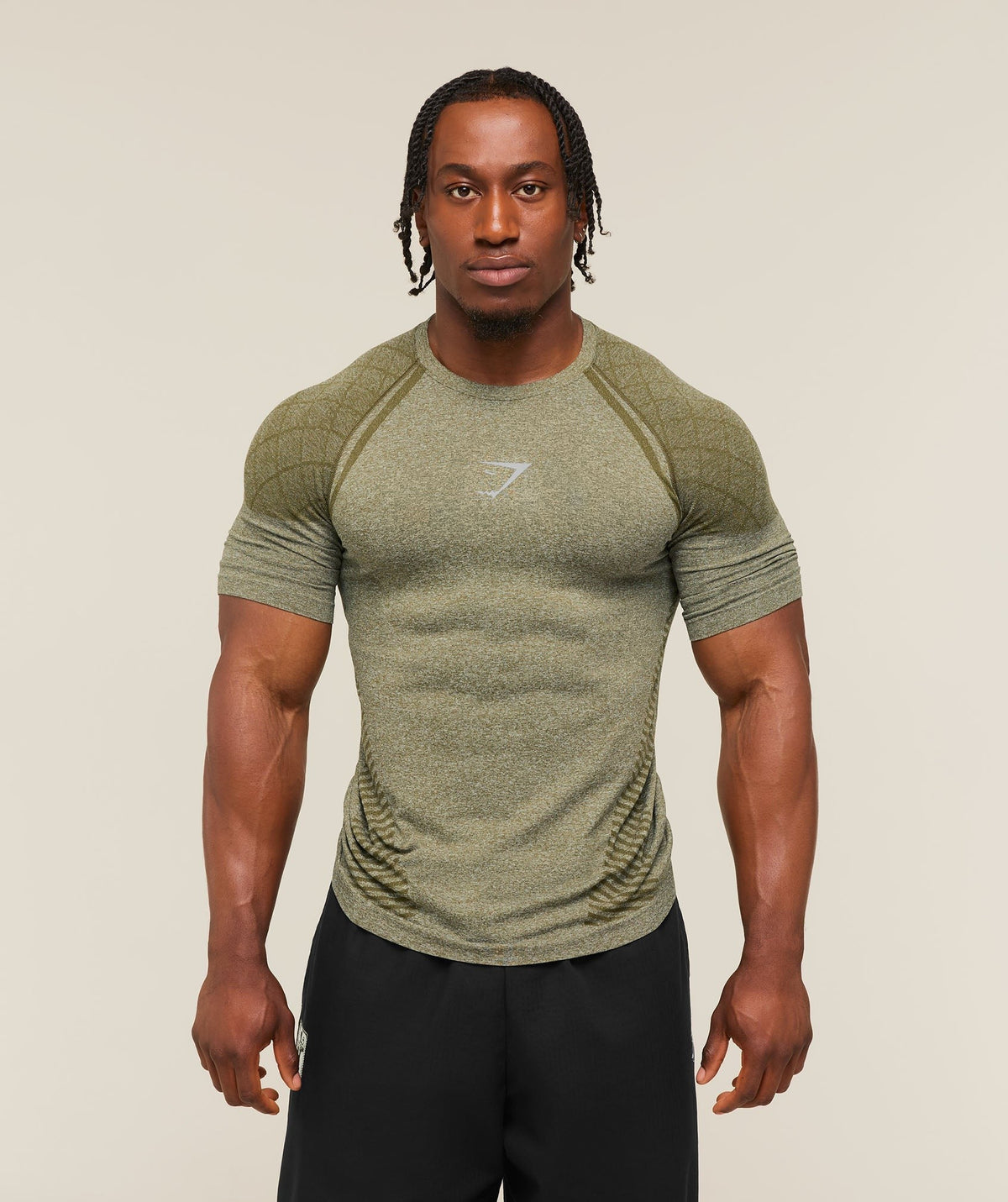 Gymshark Devant Seamless Tee - Canvas Green