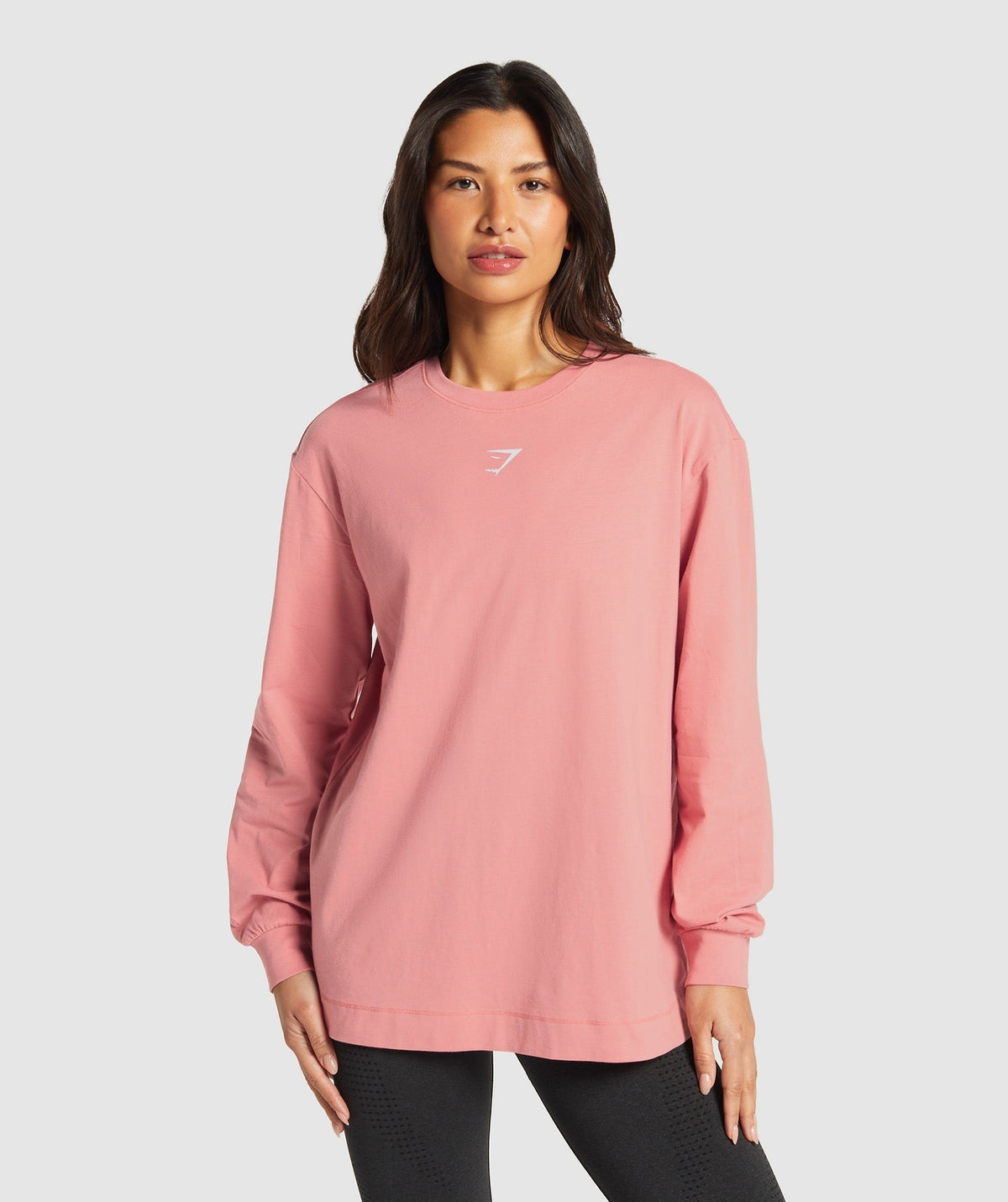 Gymshark Fraction Long Sleeve Tee - Classic Pink