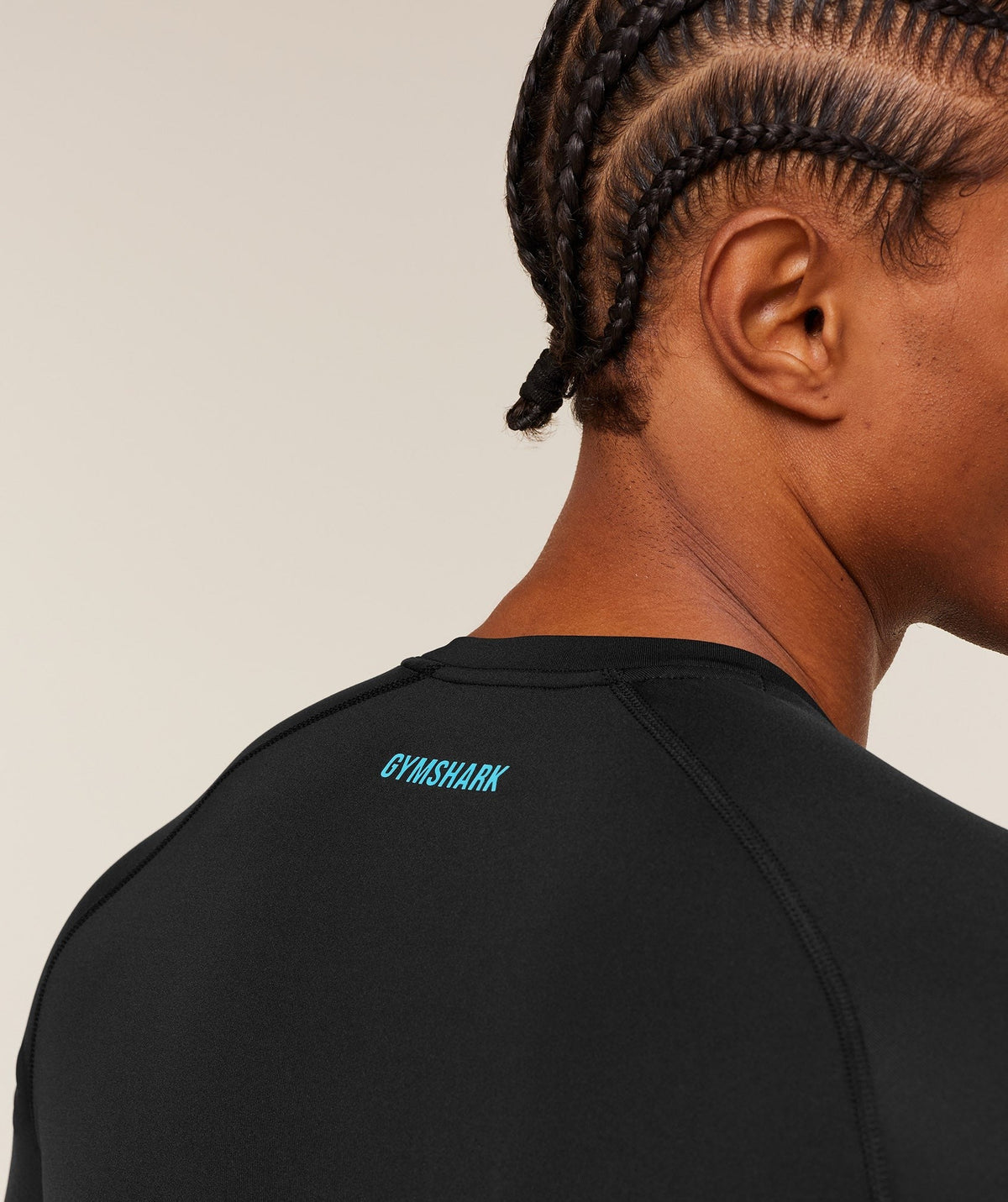 Gymshark Element Baselayer Tee - Black/Brand Blue