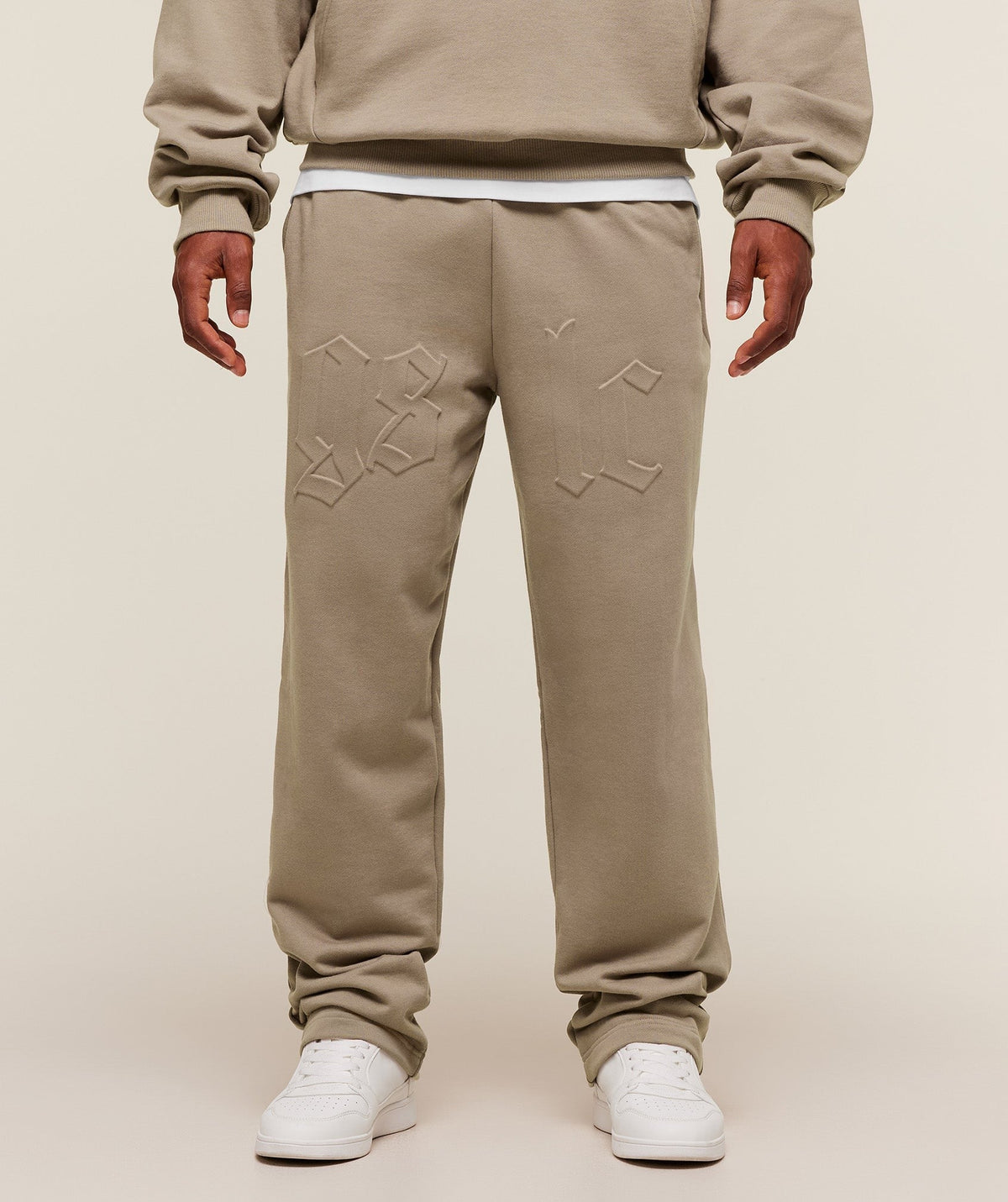 Gymshark Embossed Straight Leg Joggers - Lifestyle Brown