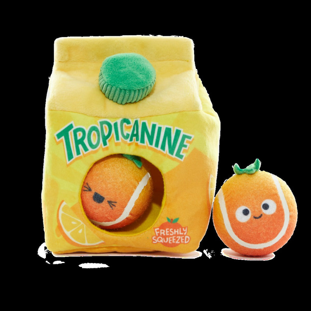 Fresh Squeaked OJ Plush Multi-Part Enrichment + Fetch Dog Toy