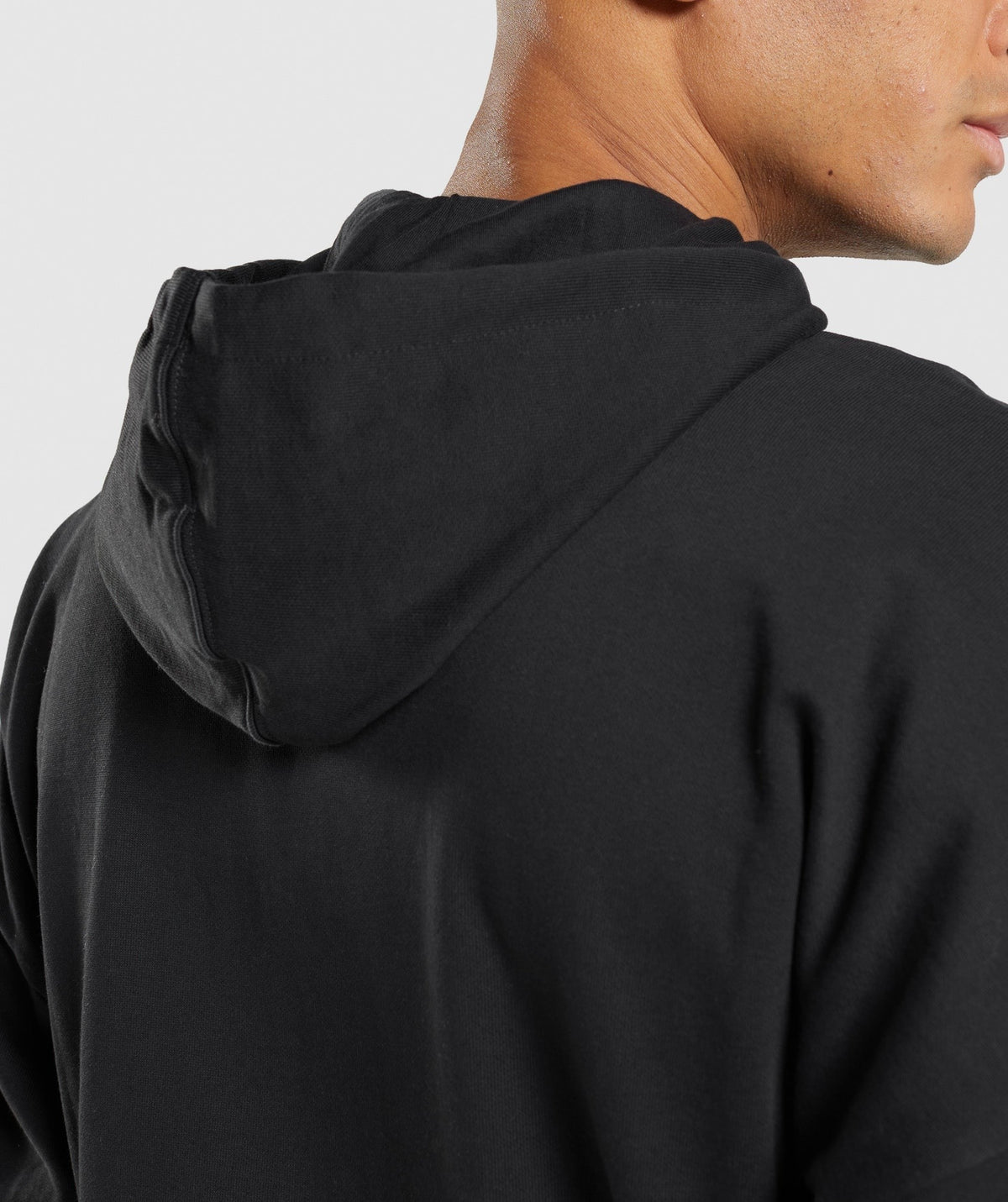 Gymshark Essential Oversized Zip Up Hoodie - Black