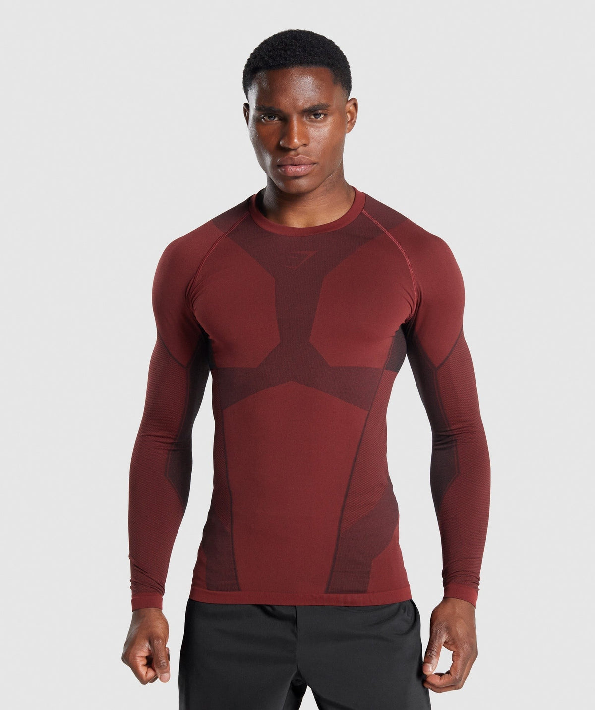 Gymshark Free Force Seamless Long Sleeve Tee - Burgundy