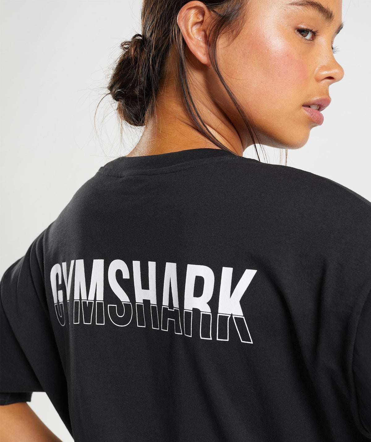 Gymshark Fraction Oversized Tee - Black/White