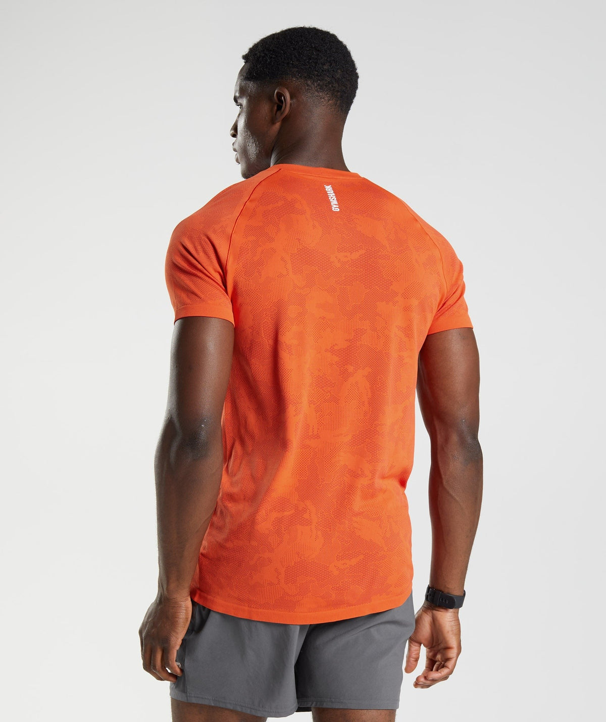 Gymshark Geo Seamless Tee - Pepper Red/Salsa Red