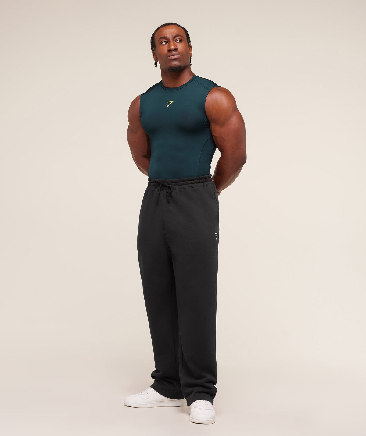 Gymshark Element Baselayer Tank - Deep Petrol Blue/Sorbet Yellow