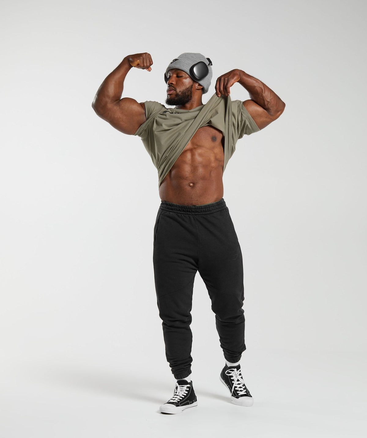 Gymshark Pump Cover Tee - Linen Brown