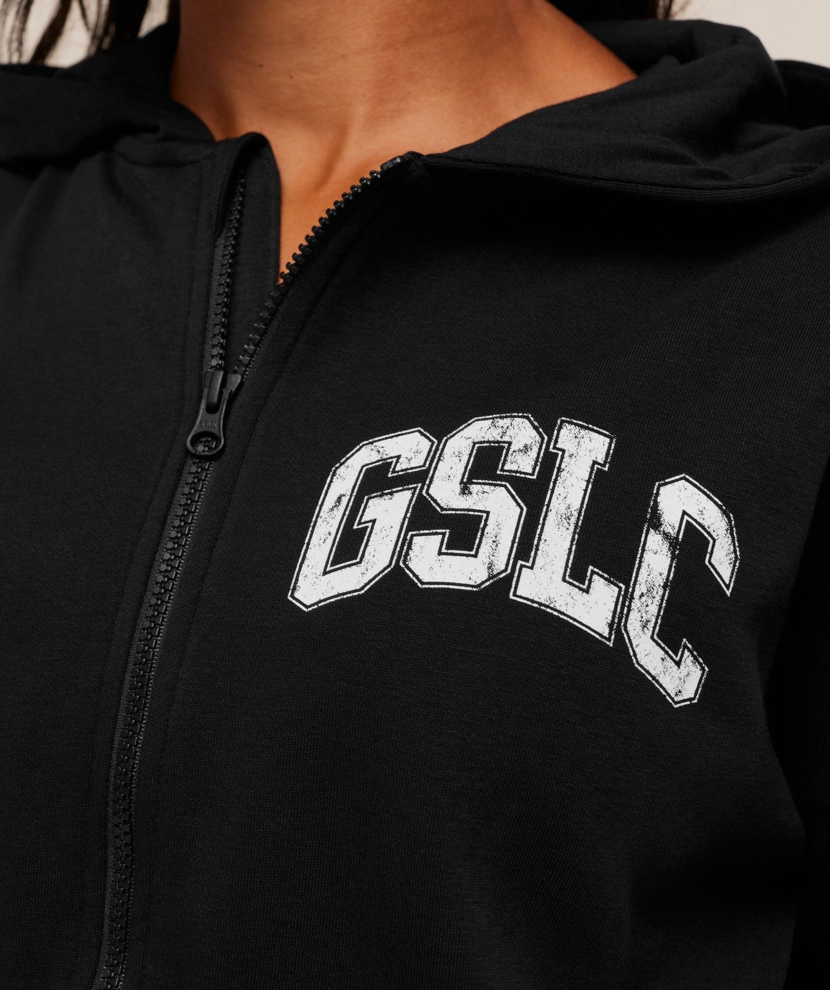 Gymshark GSLC Graphic Zip Up Hoodie - Black