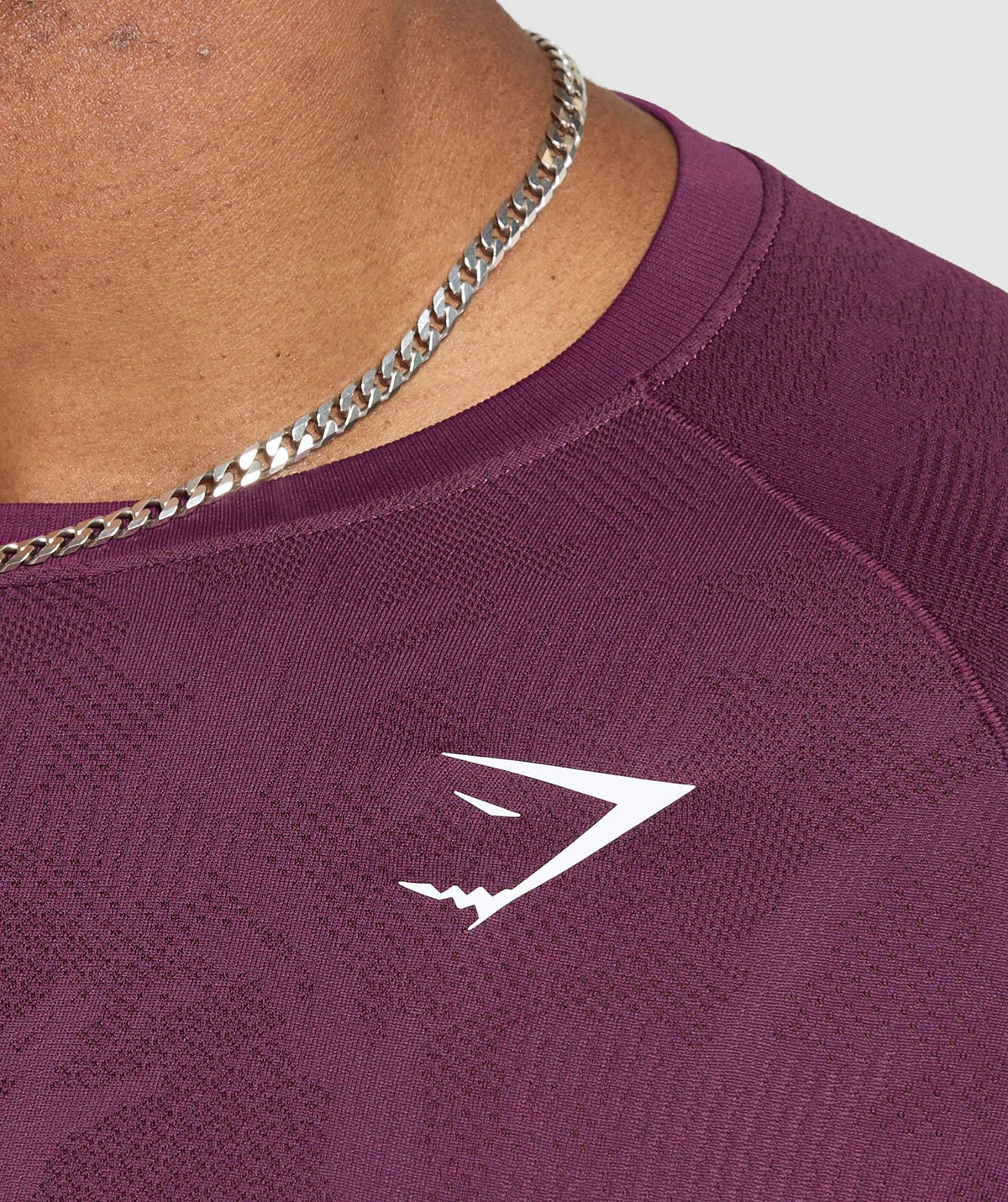 Gymshark Geo Seamless Tee - Magenta Purple/Depth Purple