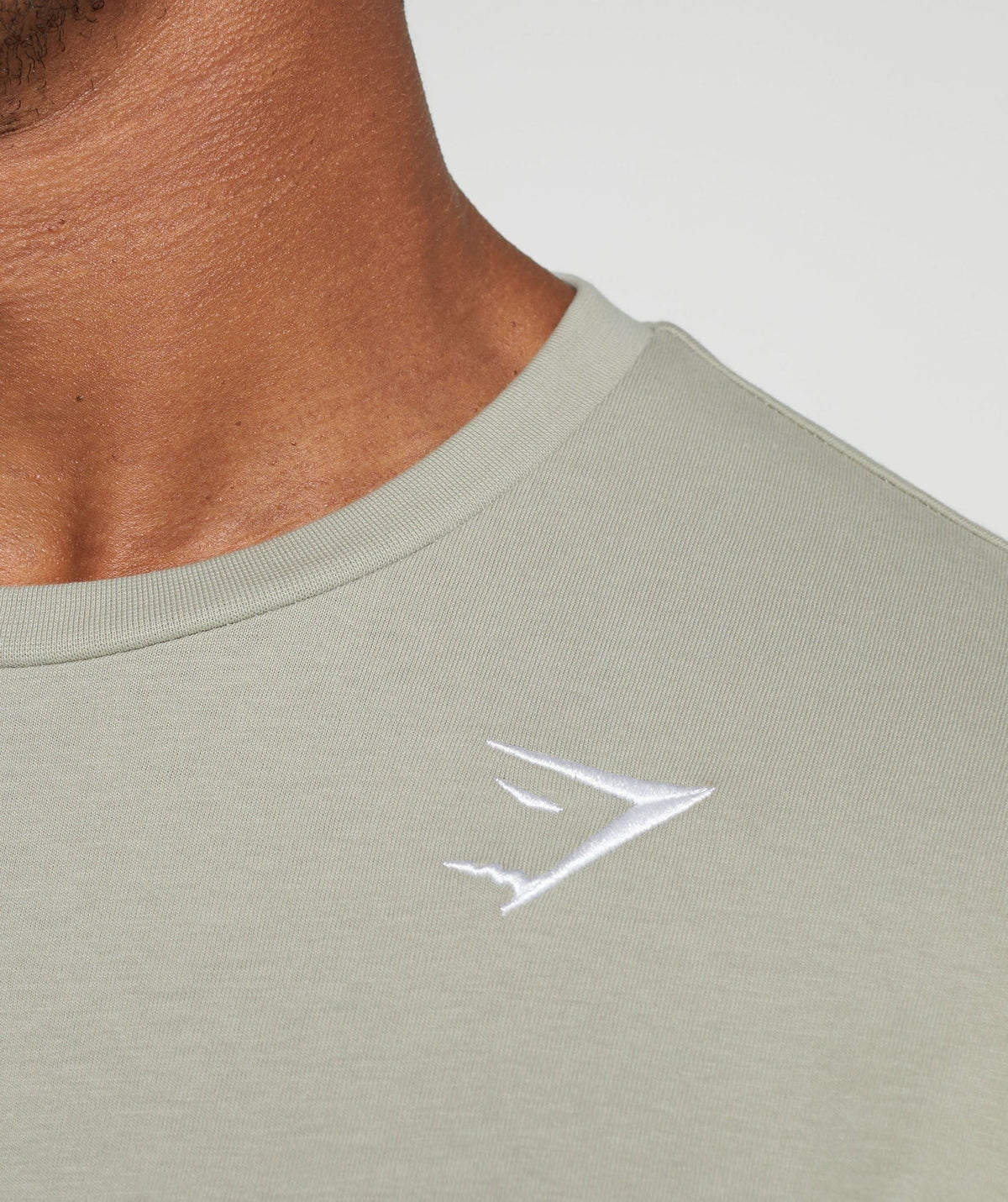 Gymshark Crest Long Sleeve Tee - Stone Grey