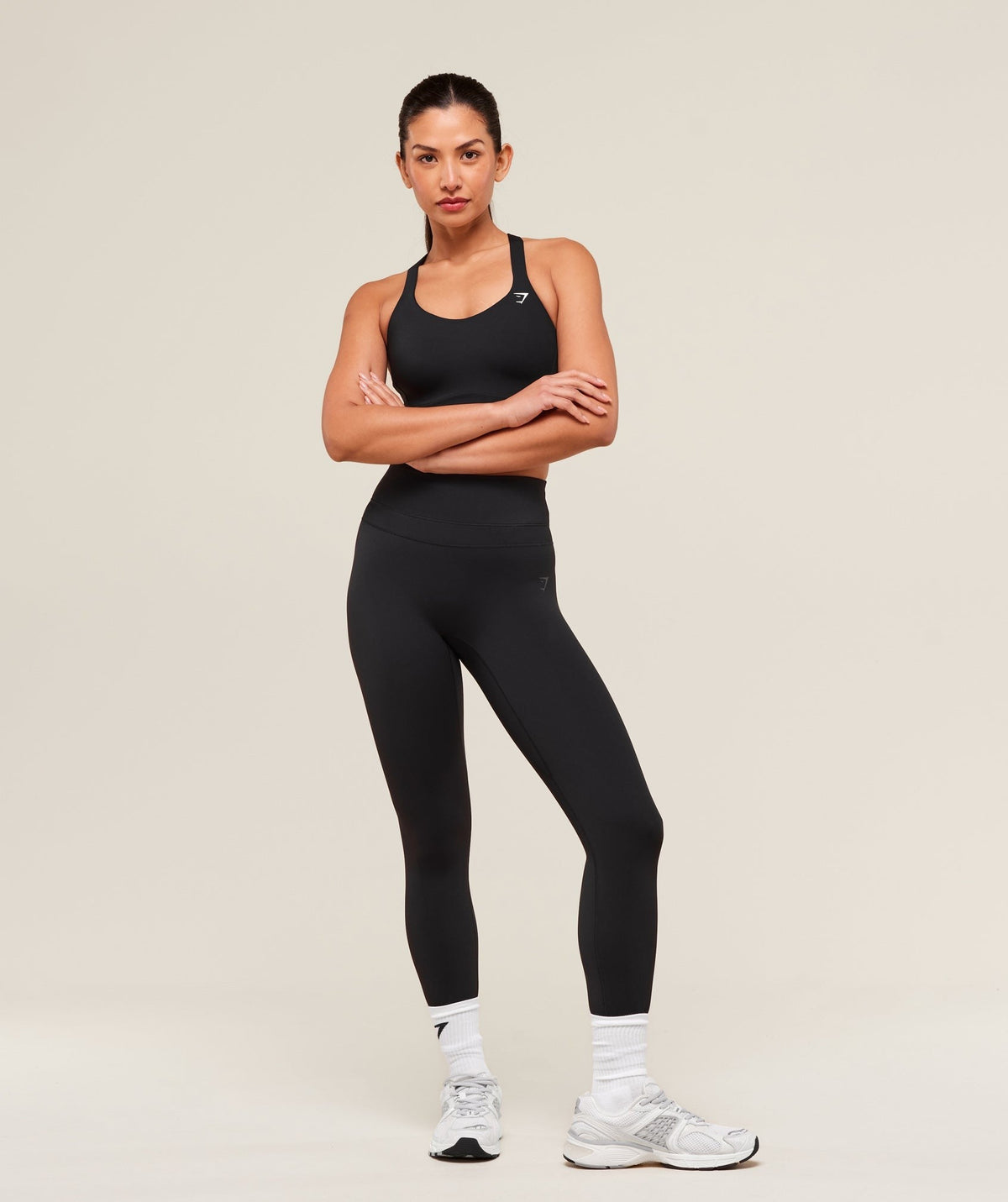 Gymshark Crossover Strap High Support Sports Bra - Black