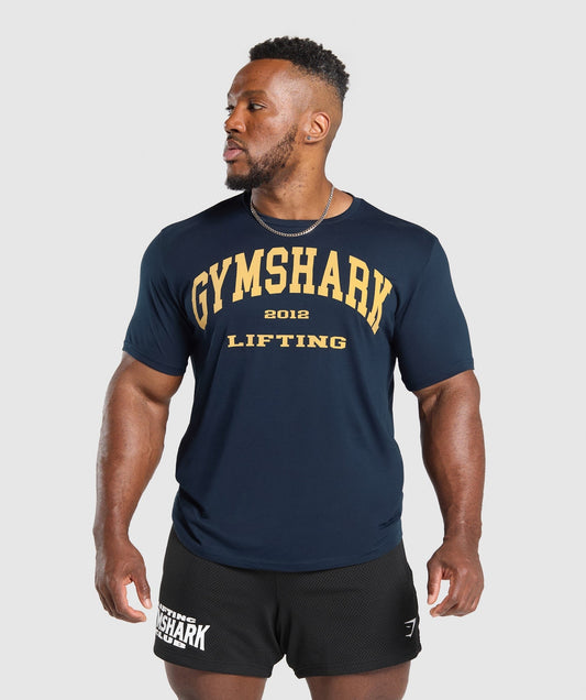 Gymshark 2012 Lifting Tee - Navy
