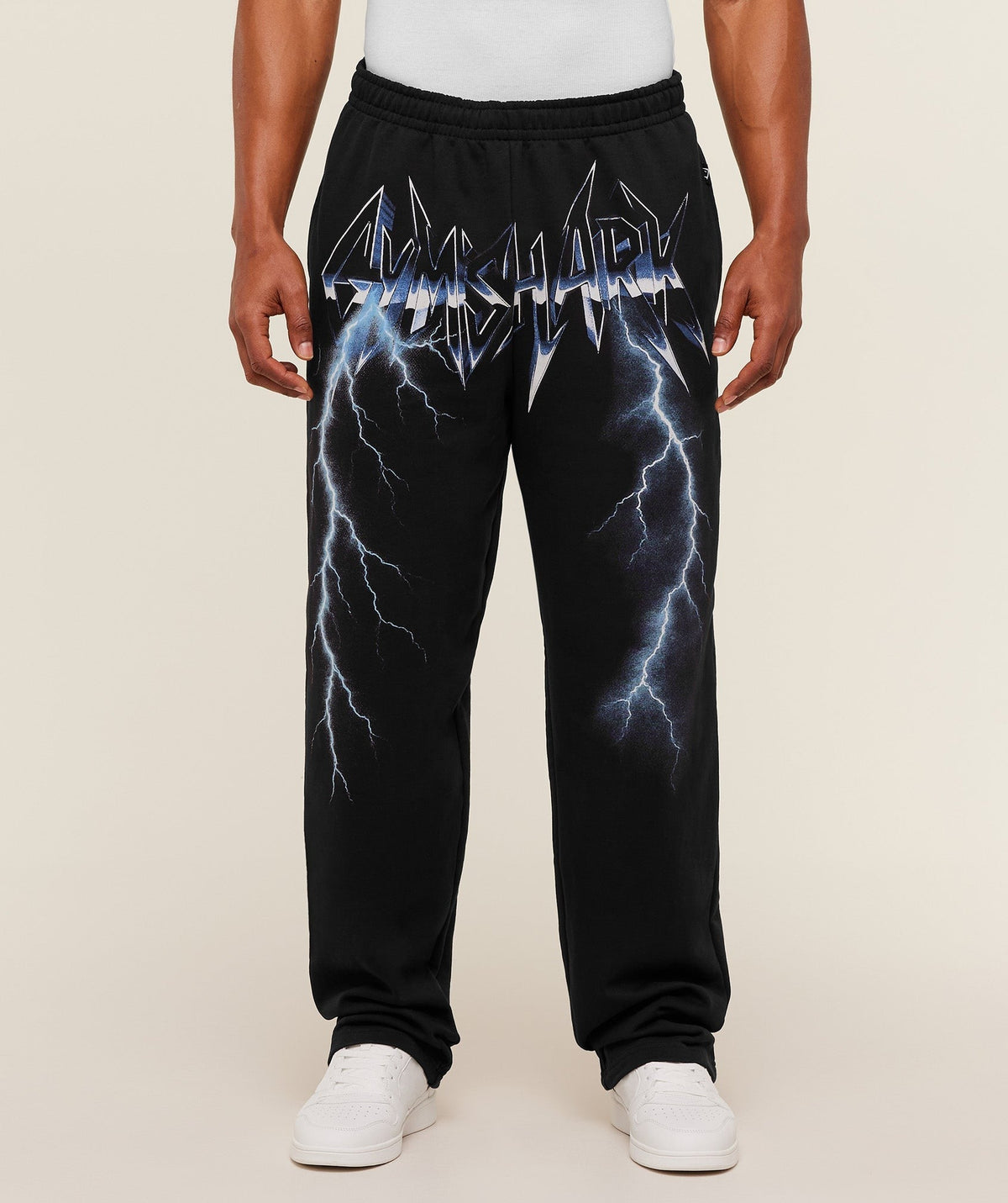 Gymshark Eagle Band Style Graphic Straight Leg Pants - Black