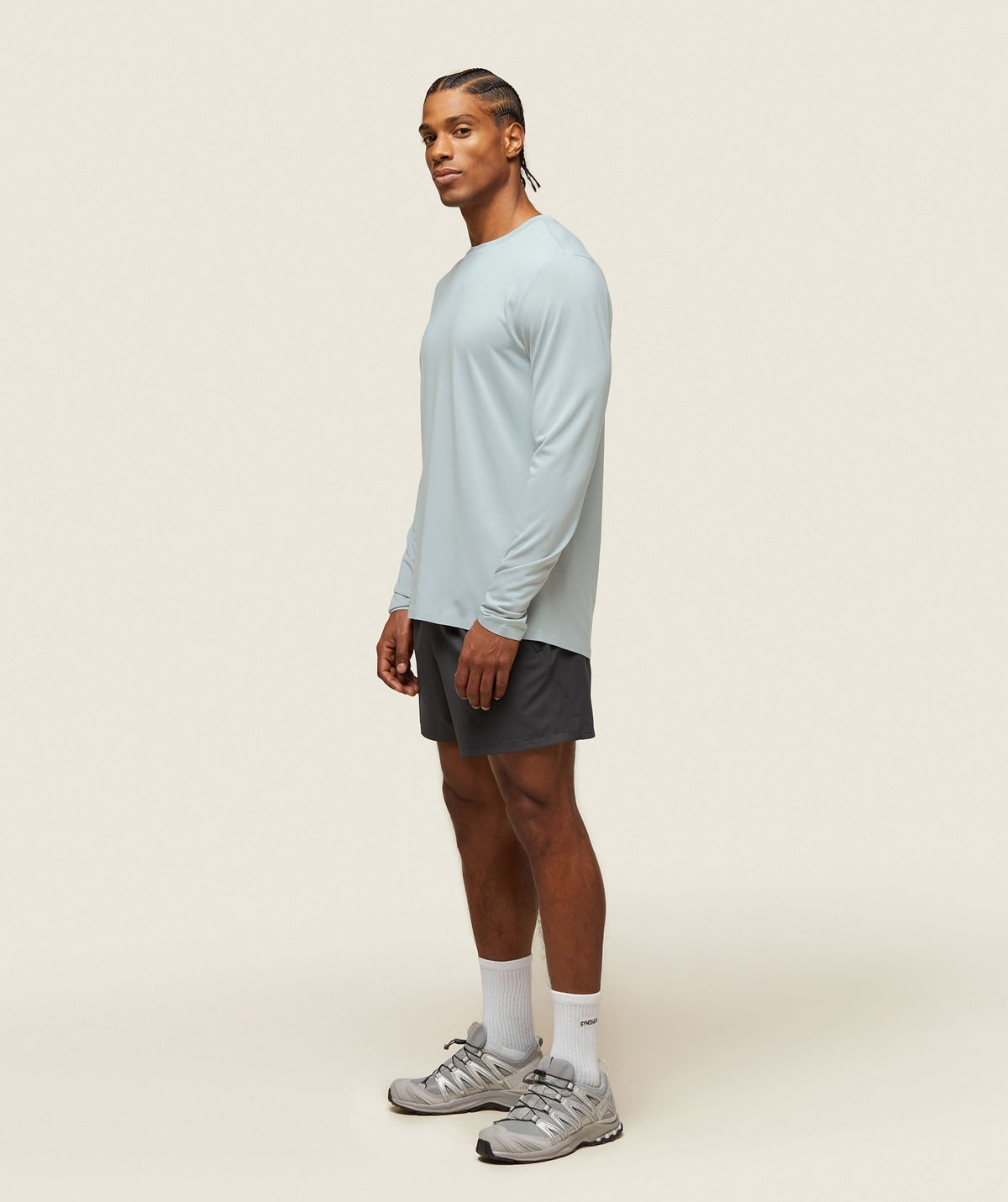 Gymshark Everywear Tech Long Sleeve Tee - Ice Grey