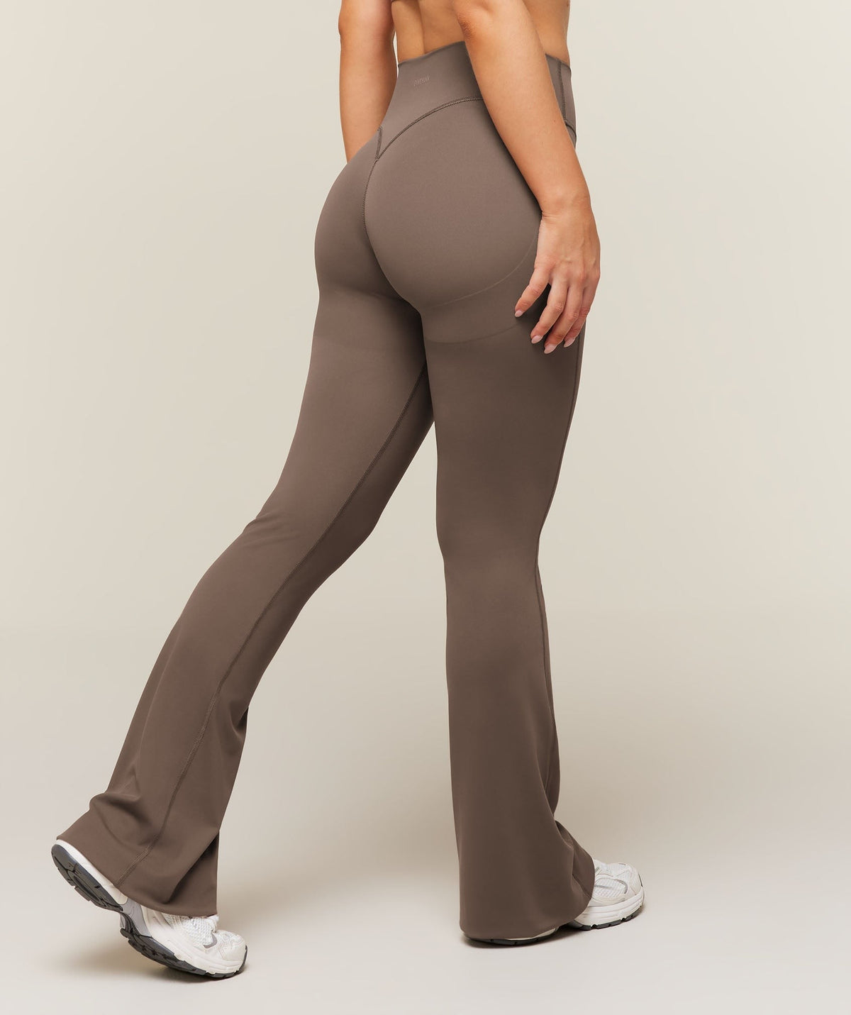 Gymshark Shape Bonded Flared Short Leggings - Soft Brown