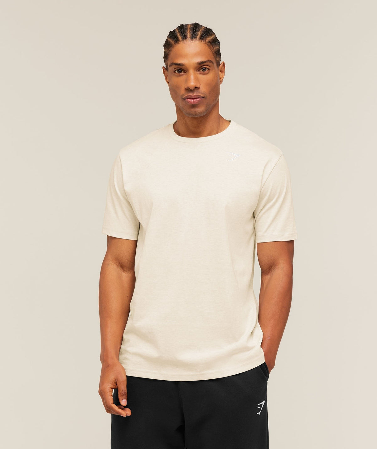Gymshark Crest Tee - Bros Chalk Marl