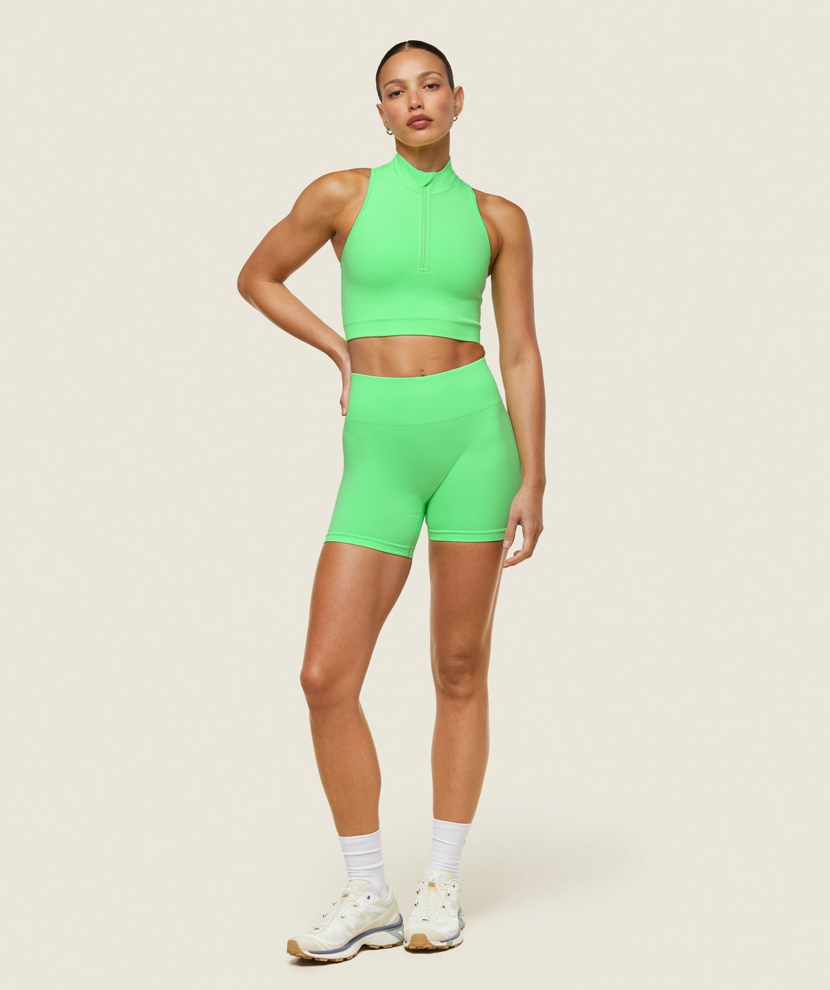 Gymshark Everywhere Seamless Sleeveless Turtleneck - Radiant Green