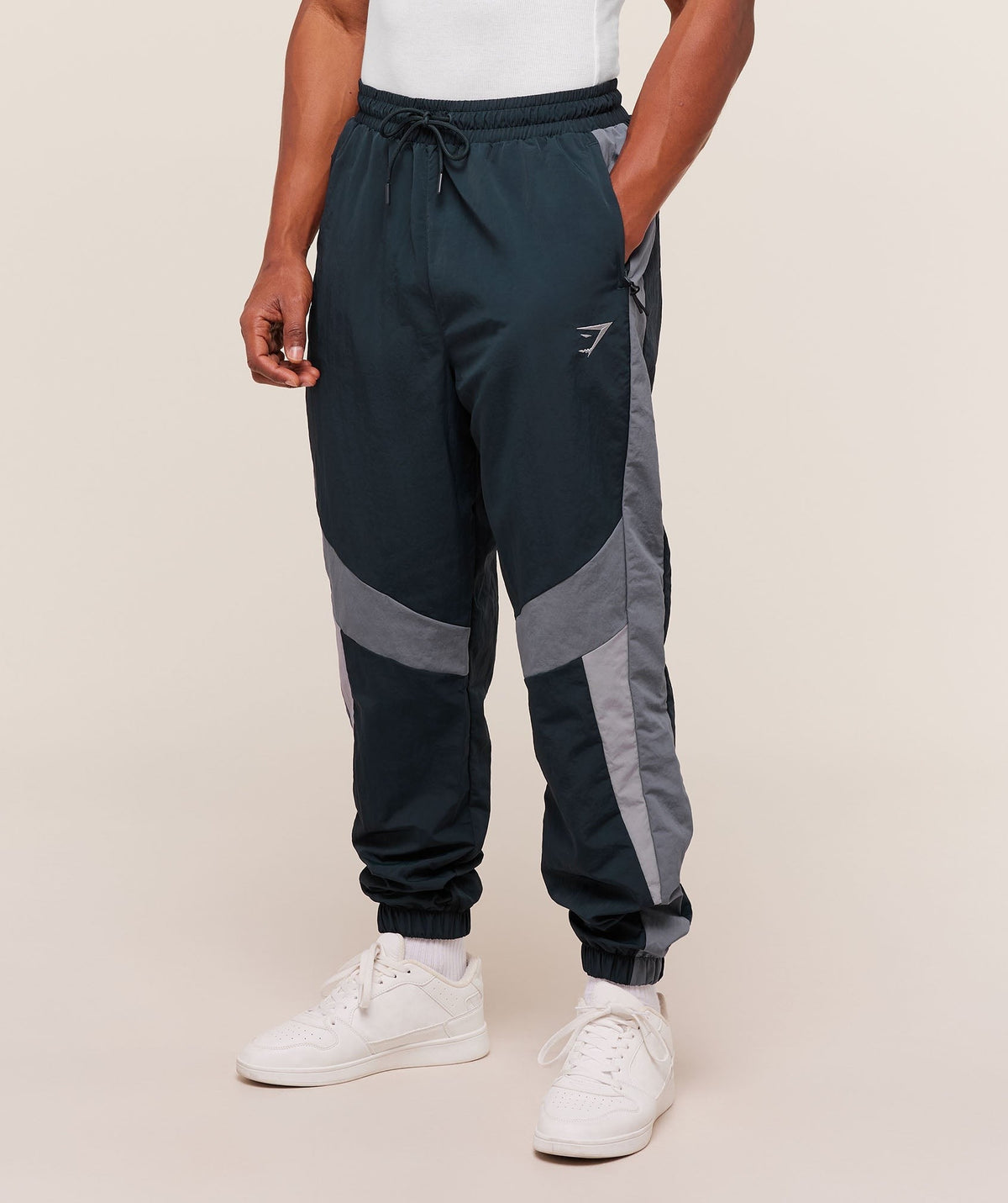 Gymshark Retro Track Pant - Deep Petrol Blue/Iron Blue/Denim Grey